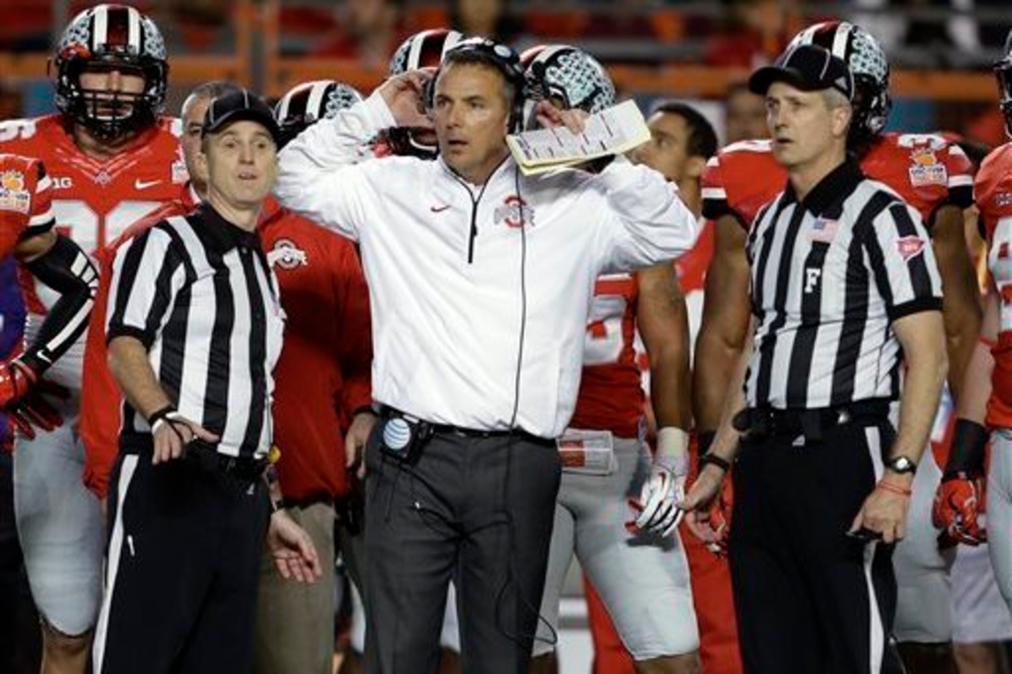 Since taking over at Ohio State, Urban Meyer has had a few run-ins with his former employer.