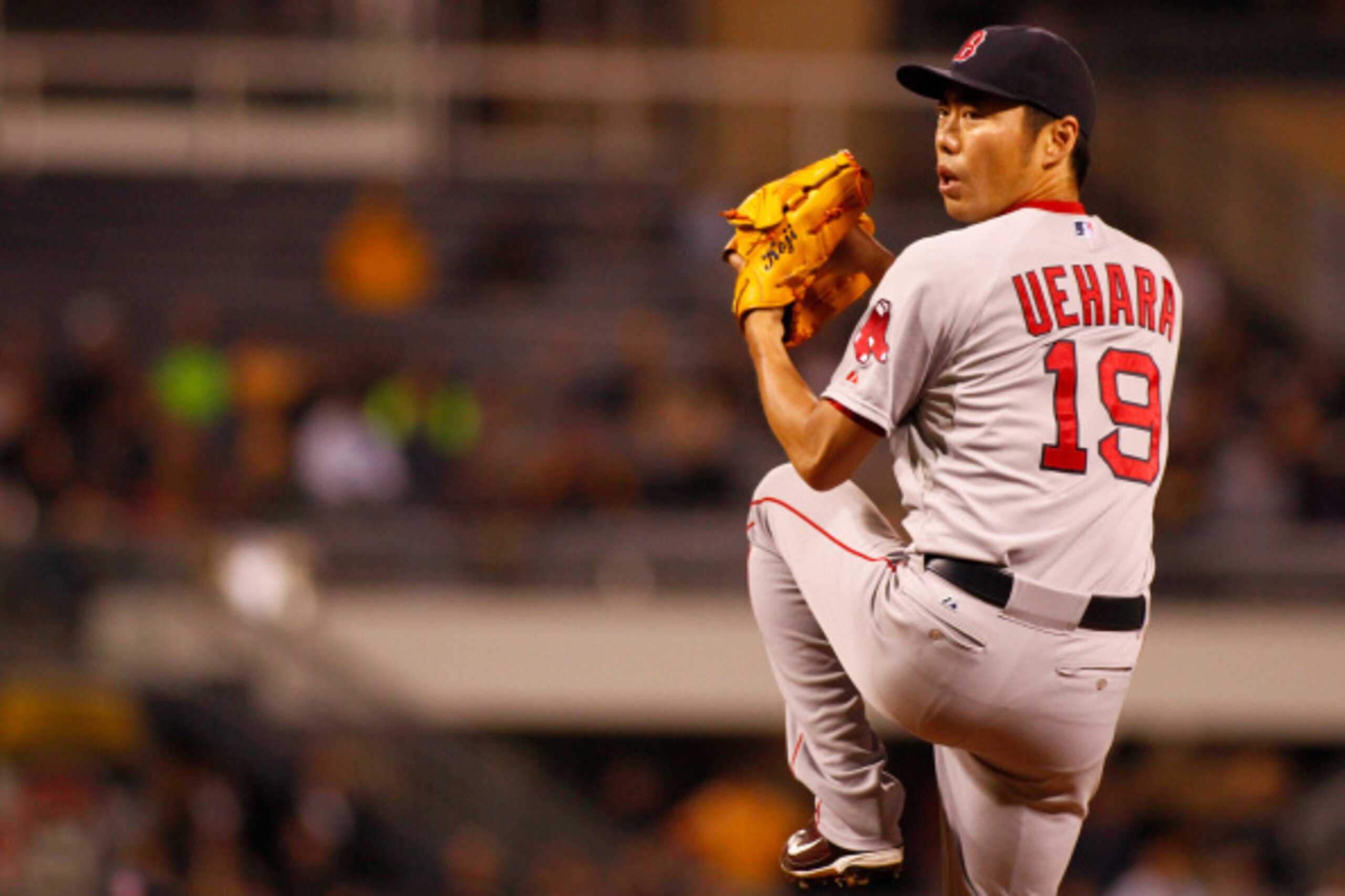 PITTSBURGH, PA - SEPTEMBER 16: Koji Uehara #19 of the Boston Red Sox pitches in the eighth inning against the Pittsburgh Pirates during inter-league play at PNC Park on September 16, 2014 in Pittsburgh, Pennsylvania. (Photo by Justin K. Aller/Getty Imag PITTSBURGH, PA - SEPTEMBER 16: Koji Uehara #19 of the Boston Red Sox pitches in the eighth inning against the Pittsburgh Pirates during inter-league play at PNC Park on September 16, 2014 in Pittsburgh, Pennsylvania. (Photo by Justin K. Aller/Getty Imag