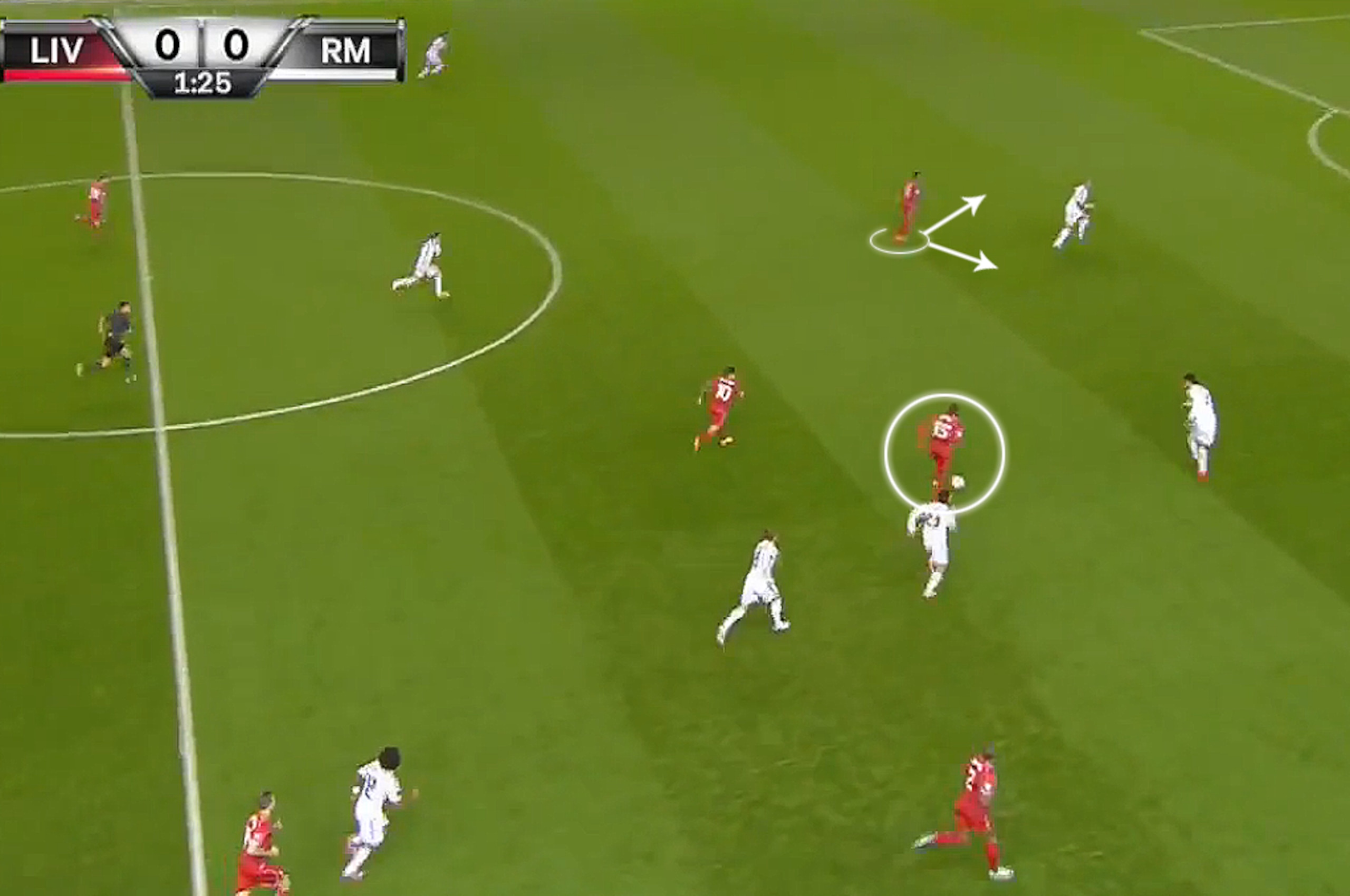 Had Balotelli passed, Sterling's one vs. one bearing down on goal.