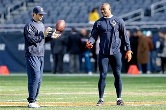 Cutler and Marshall before their Week 7 game against Miami