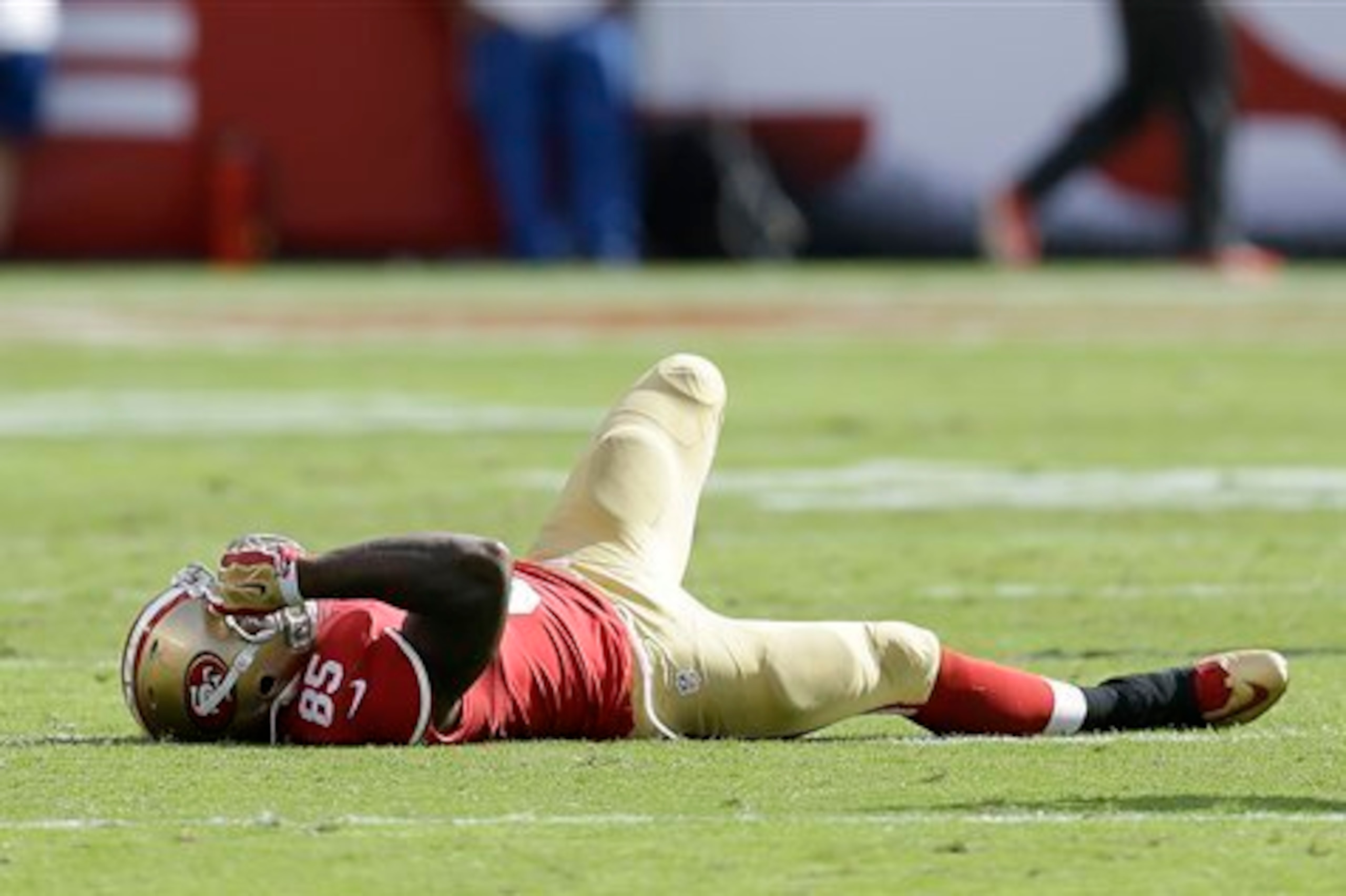 The sight of Davis lying helpless on his back is fairly evocative of his disappointing 2014 campaign.