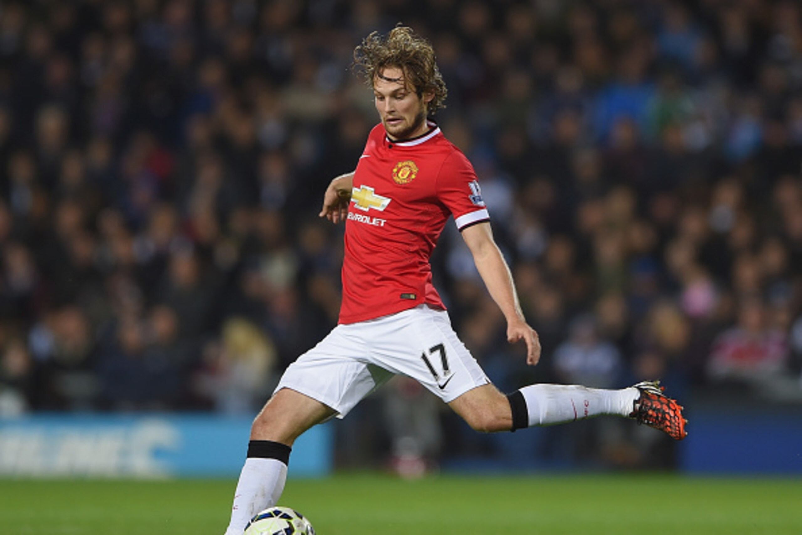WEST BROMWICH, ENGLAND - OCTOBER 20: Daley Blind of Manchester United in action during the Barclays Premier League match between West Bromwich Albion and Manchester United at The Hawthorns on October 20, 2014 in West Bromwich, England.  (Photo by Michael 