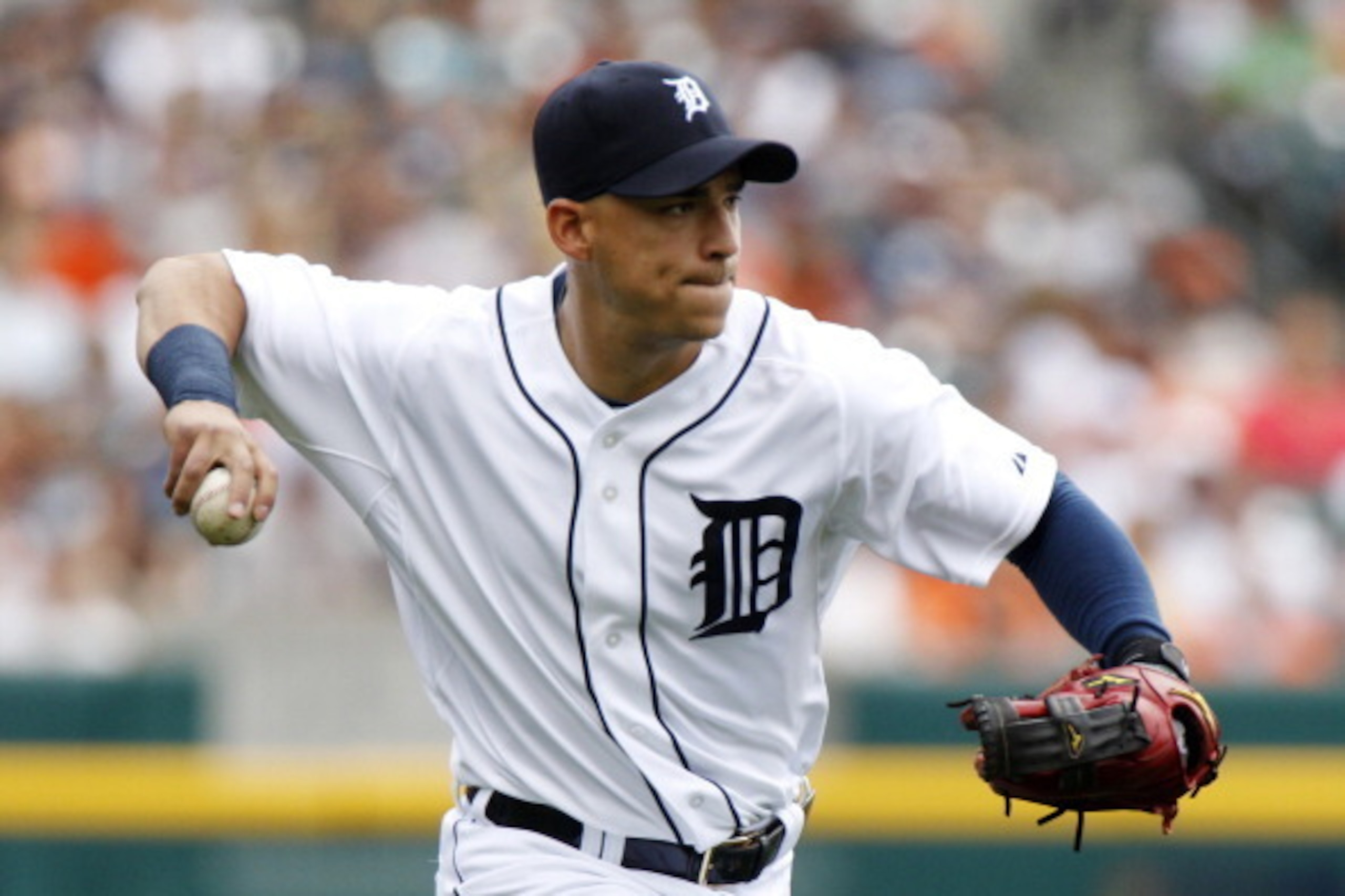 DETROIT, MI - AUGUST 4: Third baseman Jose Iglesias #1 of the Detroit Tigers throws out Dayan Viciedo of the Chicago White Sox at first base on a grounder in the first inning at Comerica Park on August 4, 2013 in Detroit, Michigan. (Photo by Duane Burles DETROIT, MI - AUGUST 4: Third baseman Jose Iglesias #1 of the Detroit Tigers throws out Dayan Viciedo of the Chicago White Sox at first base on a grounder in the first inning at Comerica Park on August 4, 2013 in Detroit, Michigan. (Photo by Duane Burles