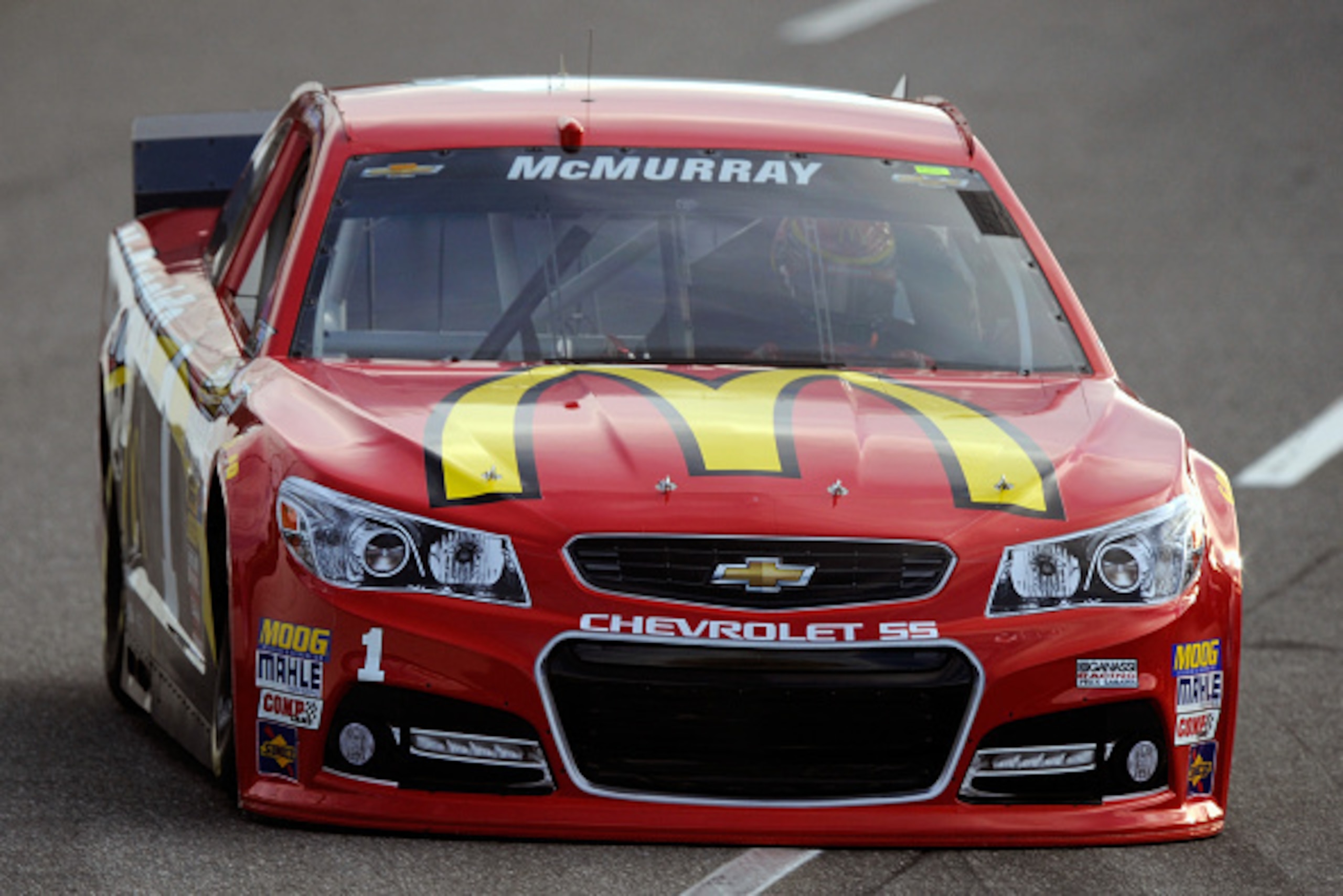 MARTINSVILLE, VA - OCTOBER 24:  Jamie McMurray, driver of the #1 McDonald's Chevrolet, qualifies for the NASCAR Sprint Cup Series Goody's Headache Relief Shot 500 at Martinsville Speedway on October 24, 2014 in Martinsville, Virginia.  (Photo by Jared C. 