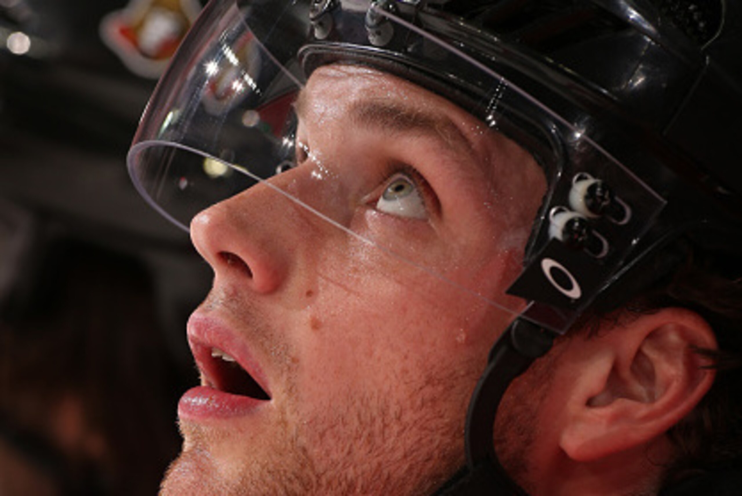 OTTAWA, ON - OCTOBER 18: Bobby Ryan #6 of the Ottawa Senators looks on from the bench against the Columbus Blue Jackets at Canadian Tire Centre on October 18, 2014 in Ottawa, Ontario, Canada.  (Photo by Andre Ringuette/NHLI via Getty Images)
