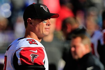 BALTIMORE, MD - OCTOBER 19:  Quarterback Matt Ryan #2 of the Atlanta Falcons is shown on the bench in the second half of a game against the Baltimore Ravens at M&T Bank Stadium on October 19, 2014 in Baltimore, Maryland.  (Photo by Rob Carr/Getty Images)