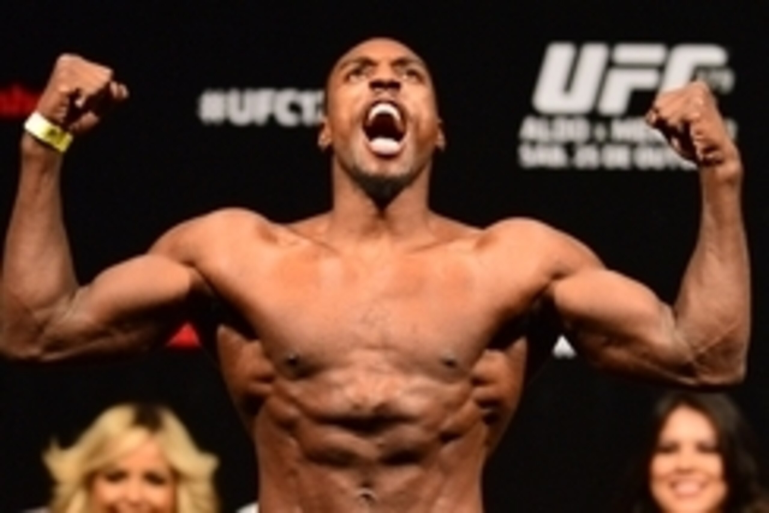 Oct 24, 2014; Rio de Janeiro, BRAZIL; Phil Davis of the United States during weigh-ins for UFC 179 at Ginasio do Maracanazinho. Mandatory Credit: Jason Silva-USA TODAY Sports