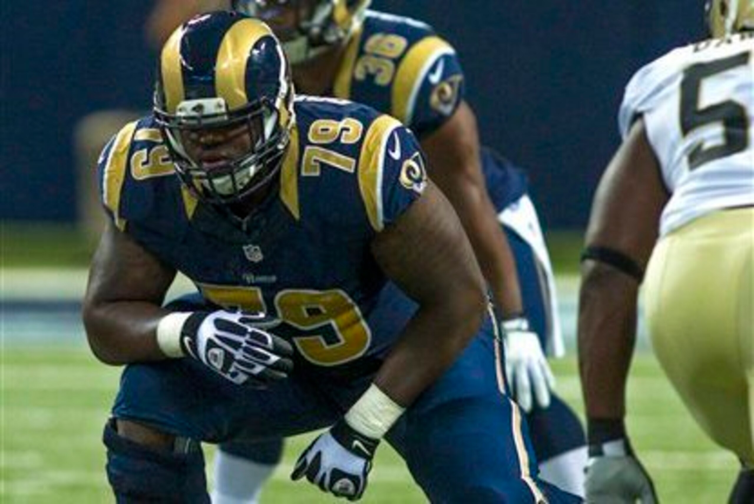Greg Robinson filled in at left tackle during Jake Long's absence on Sunday.