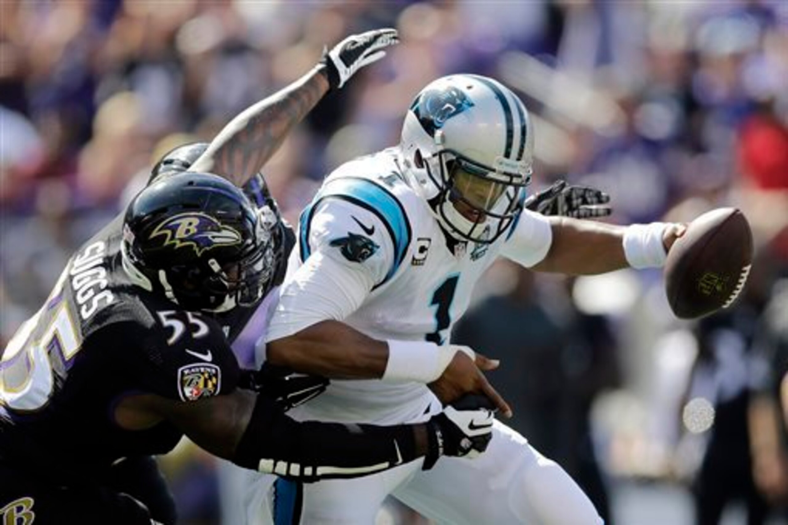 Newton has not been well-protected by his tackles in 2014 Newton has not been well-protected by his tackles in 2014
