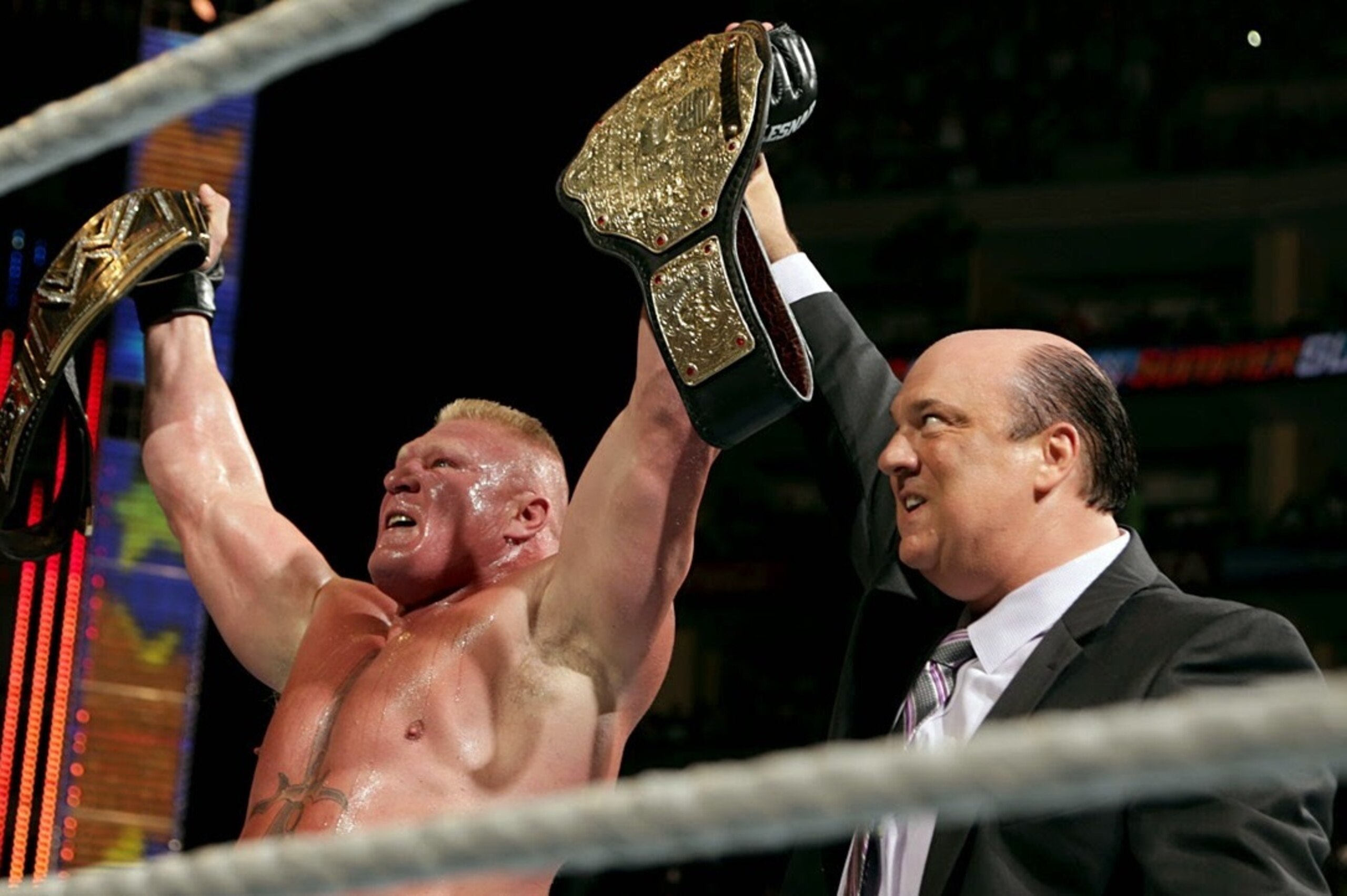 Brock Lesnar with Paul Heyman