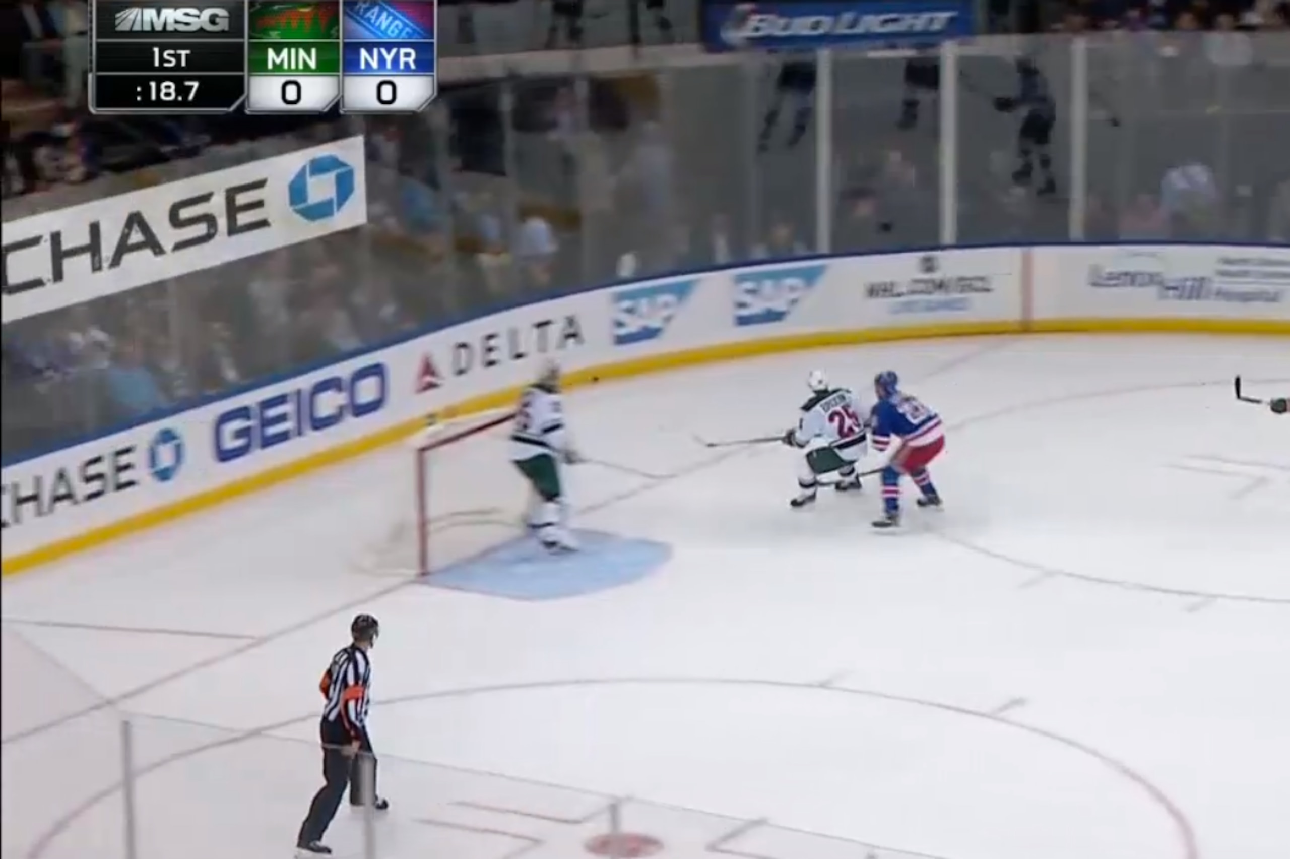 At this point, Kreider should have wrapped up Brodin instead of extending into him.