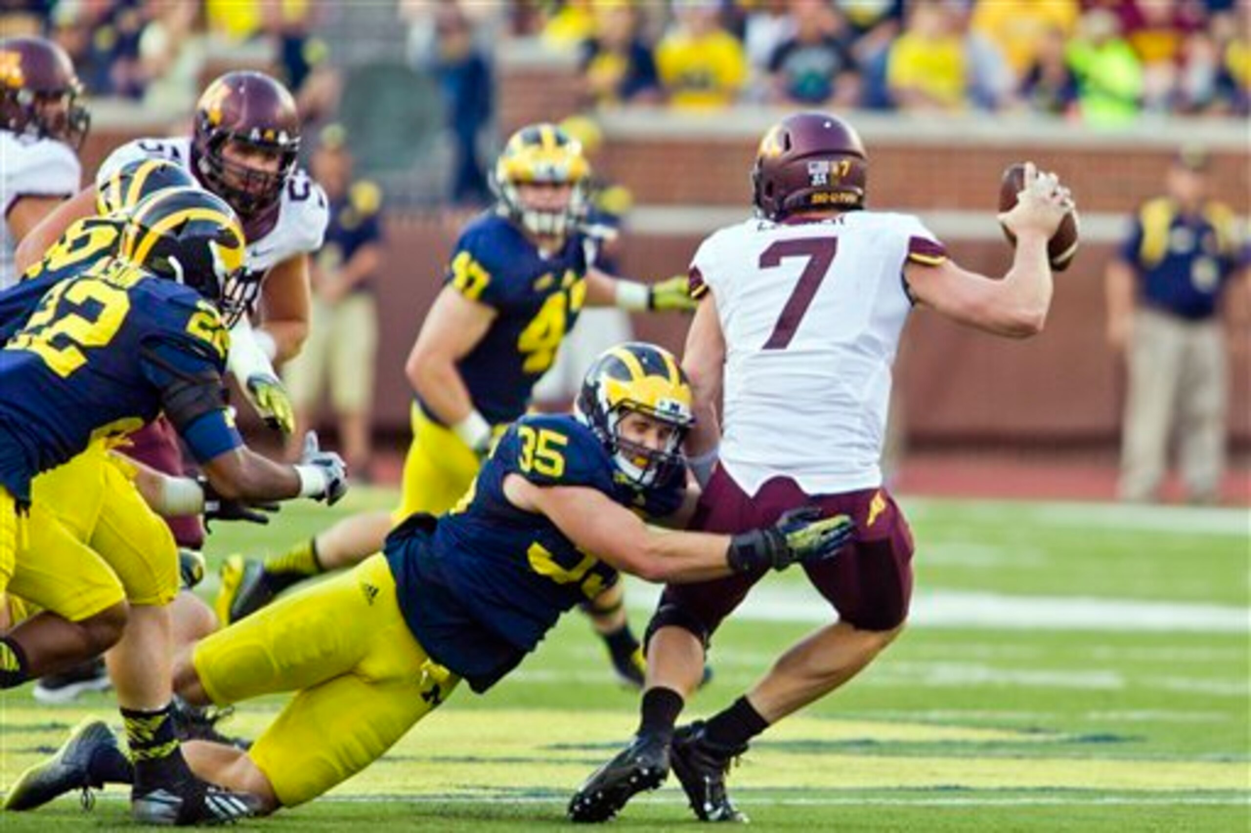 Joe Bolden had 10 tackles vs. Minnesota. He's one of the Big Ten's most-improved players.
