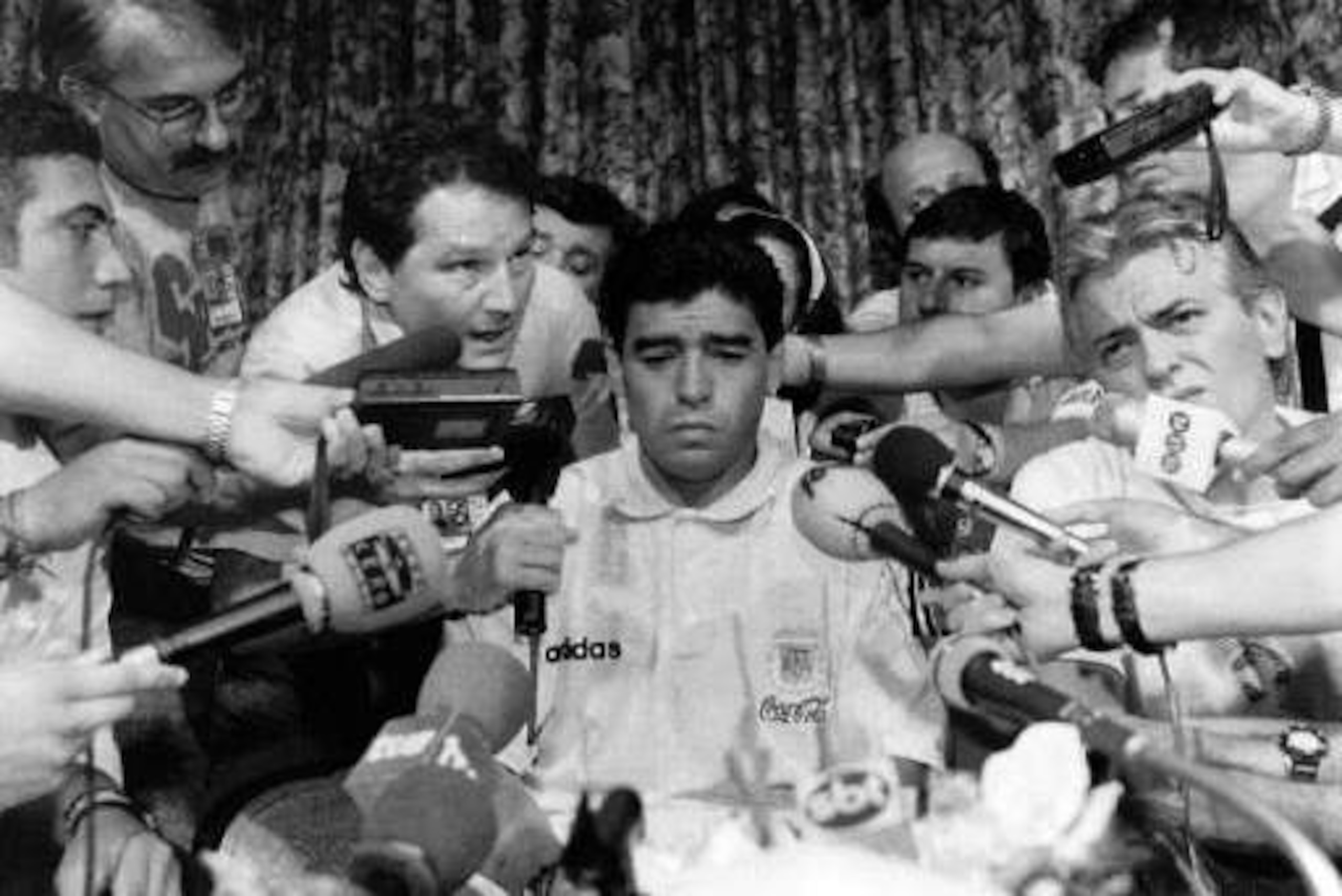 Maradona was kicked off the Argentina team in 1994 after he was caught using drugs.