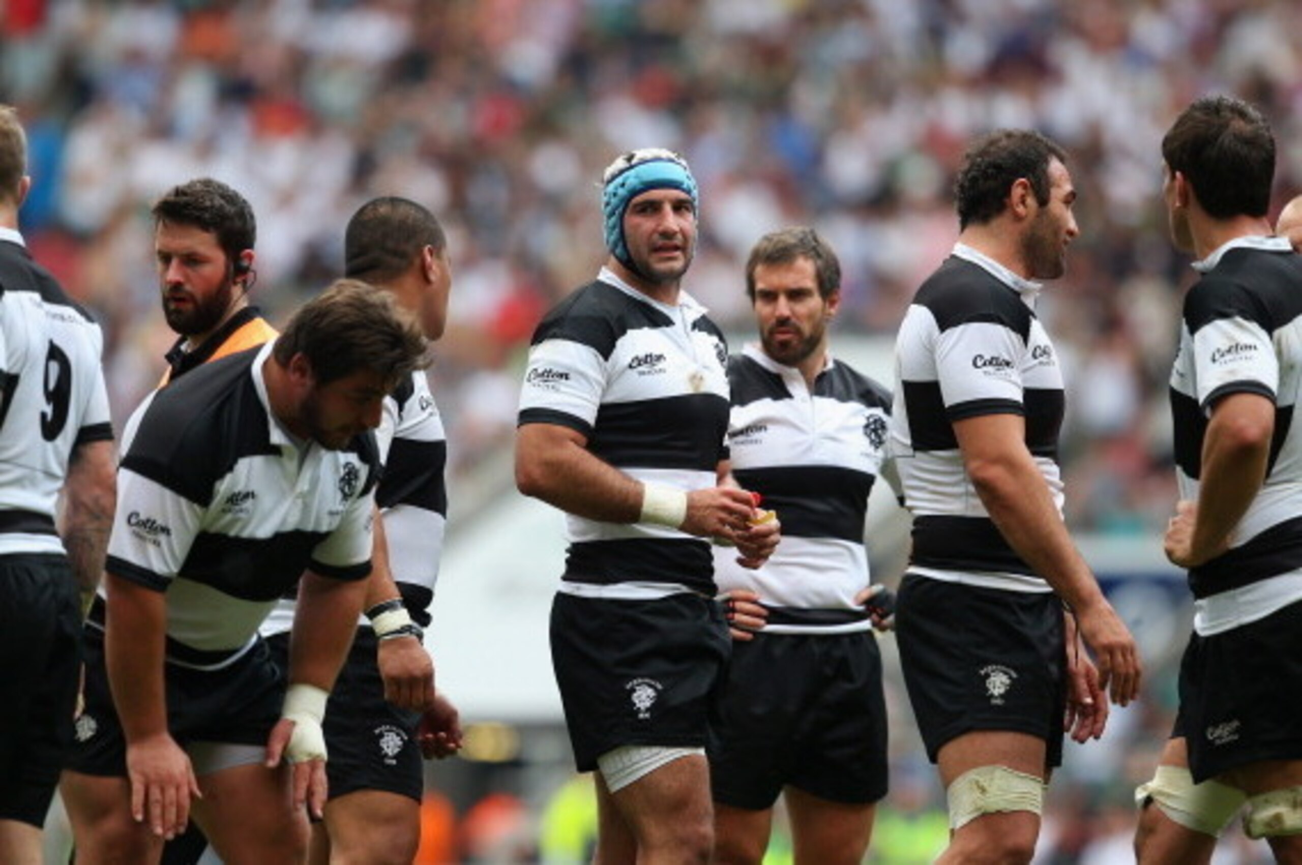 LONDON, ENGLAND - JUNE 01:  Juan Manuel Leguizamon of the Barbarians (C) looks on during the Rugby Union International Match between England and The Barbarians at Twickenham Stadium on June 1, 2014 in London, England.  (Photo by David Rogers/Getty Images)