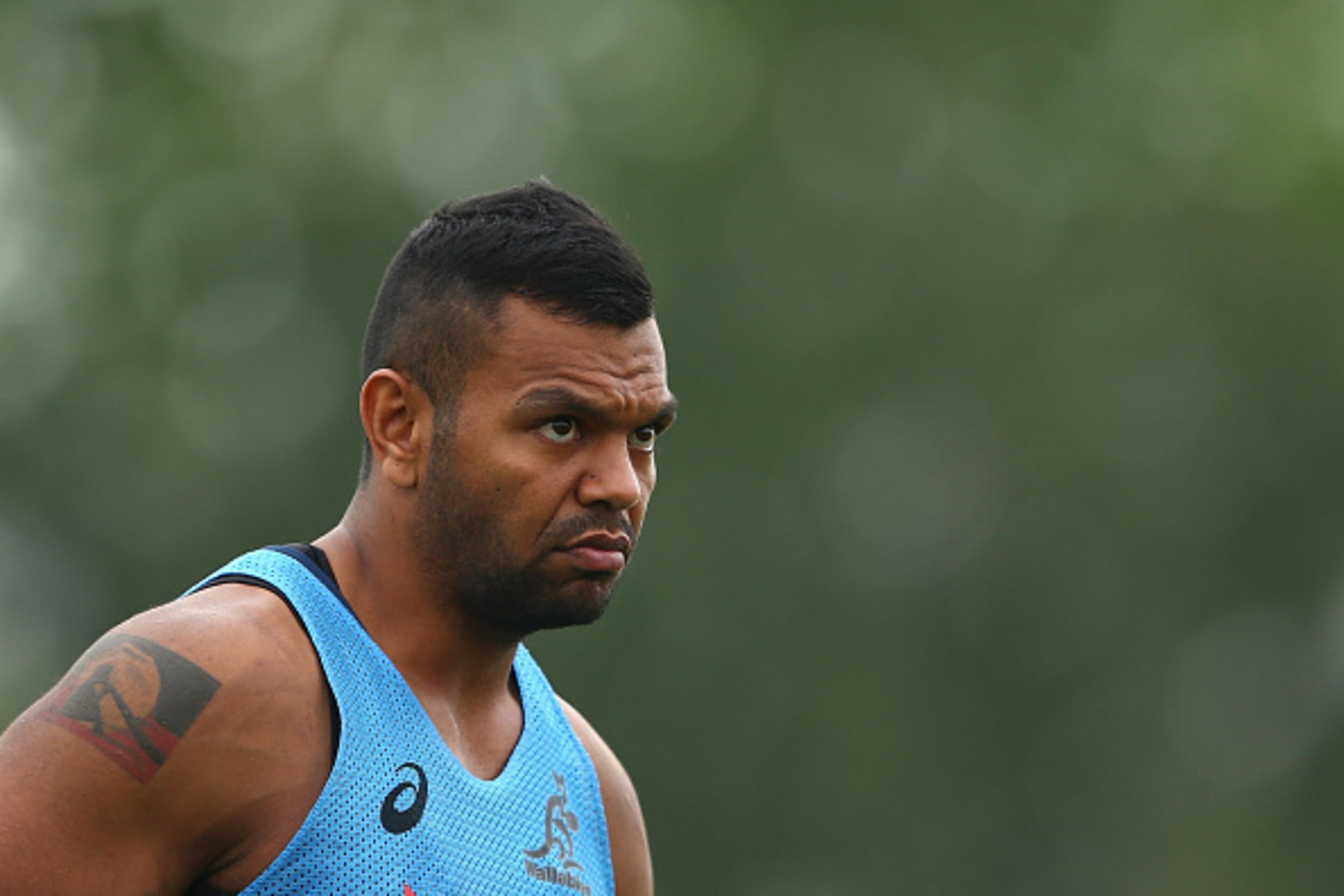 MENDOZA, ARGENTINA - OCTOBER 02: Kurtley Beale of the Wallabies looks on during an Australian Wallabies training session at Los Tordos RC on October 2, 2014 in Mendoza, Argentina.  (Photo by Cameron Spencer/Getty Images)