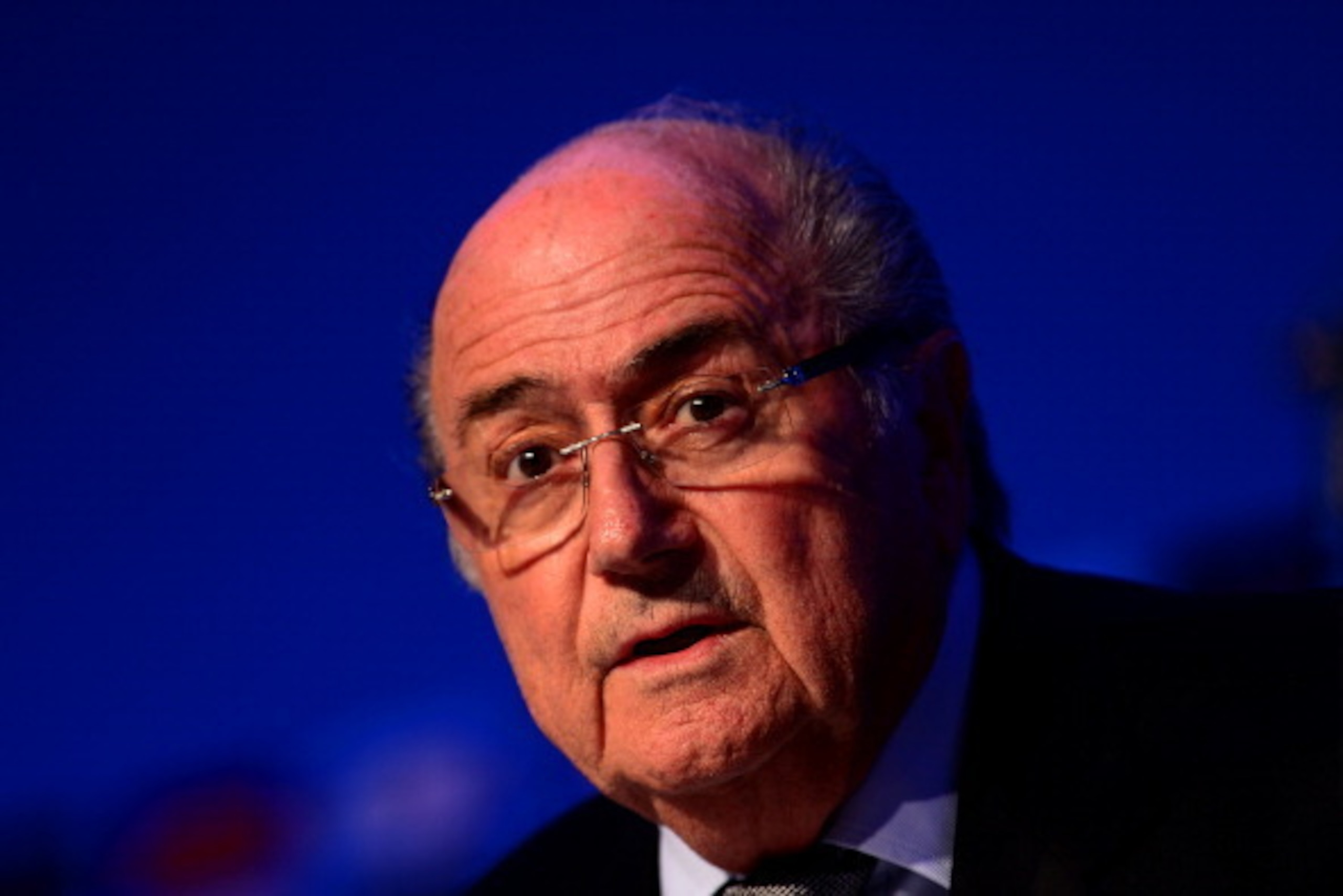 COSTA DO SAUIPE, BAHIA - DECEMBER 05: FIFA President Joseph S. Blatter attends the FIFA Executive Committee Meeting Press Conference during a media day ahead of the 2014 FIFA World Cup Draw at Costa do Sauipe Resort on December 5, 2013 in Costa do Sauipe COSTA DO SAUIPE, BAHIA - DECEMBER 05: FIFA President Joseph S. Blatter attends the FIFA Executive Committee Meeting Press Conference during a media day ahead of the 2014 FIFA World Cup Draw at Costa do Sauipe Resort on December 5, 2013 in Costa do Sauipe