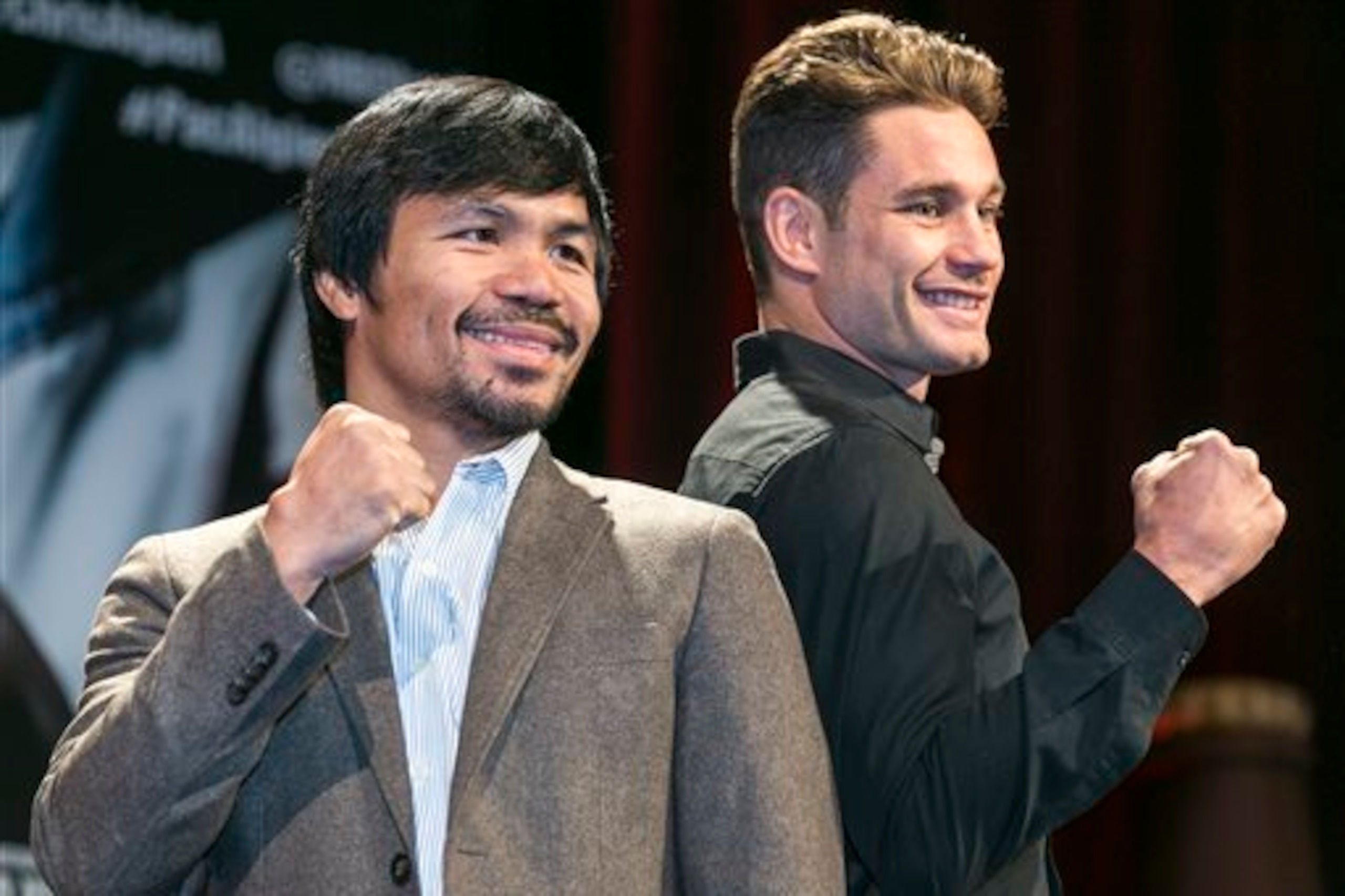 Algieri is the taller man.