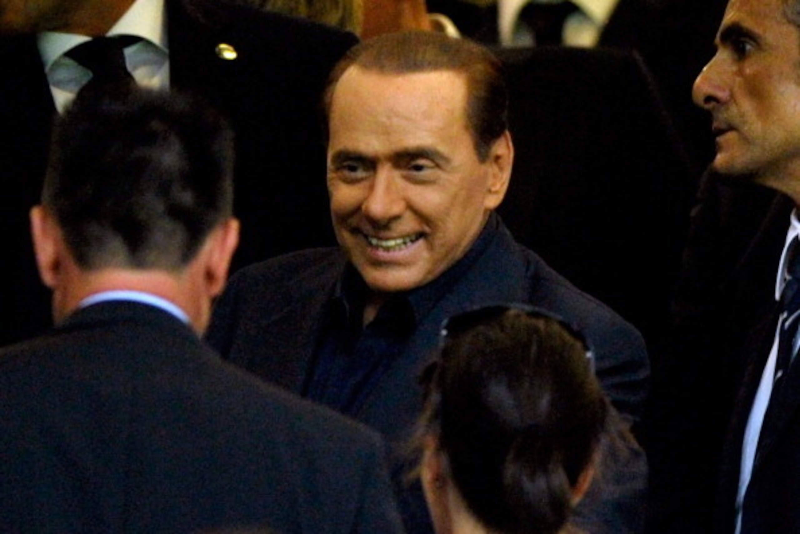MILAN, ITALY - AUGUST 21: AC Milan chairman Silvio Berlusconi attends the Berlusconi Trophy match between AC Milan and Juventus FC at Giuseppe Meazza Stadium on August 21, 2011 in Milan, Italy. (Photo by Claudio Villa/Getty Images) MILAN, ITALY - AUGUST 21: AC Milan chairman Silvio Berlusconi attends the Berlusconi Trophy match between AC Milan and Juventus FC at Giuseppe Meazza Stadium on August 21, 2011 in Milan, Italy. (Photo by Claudio Villa/Getty Images)