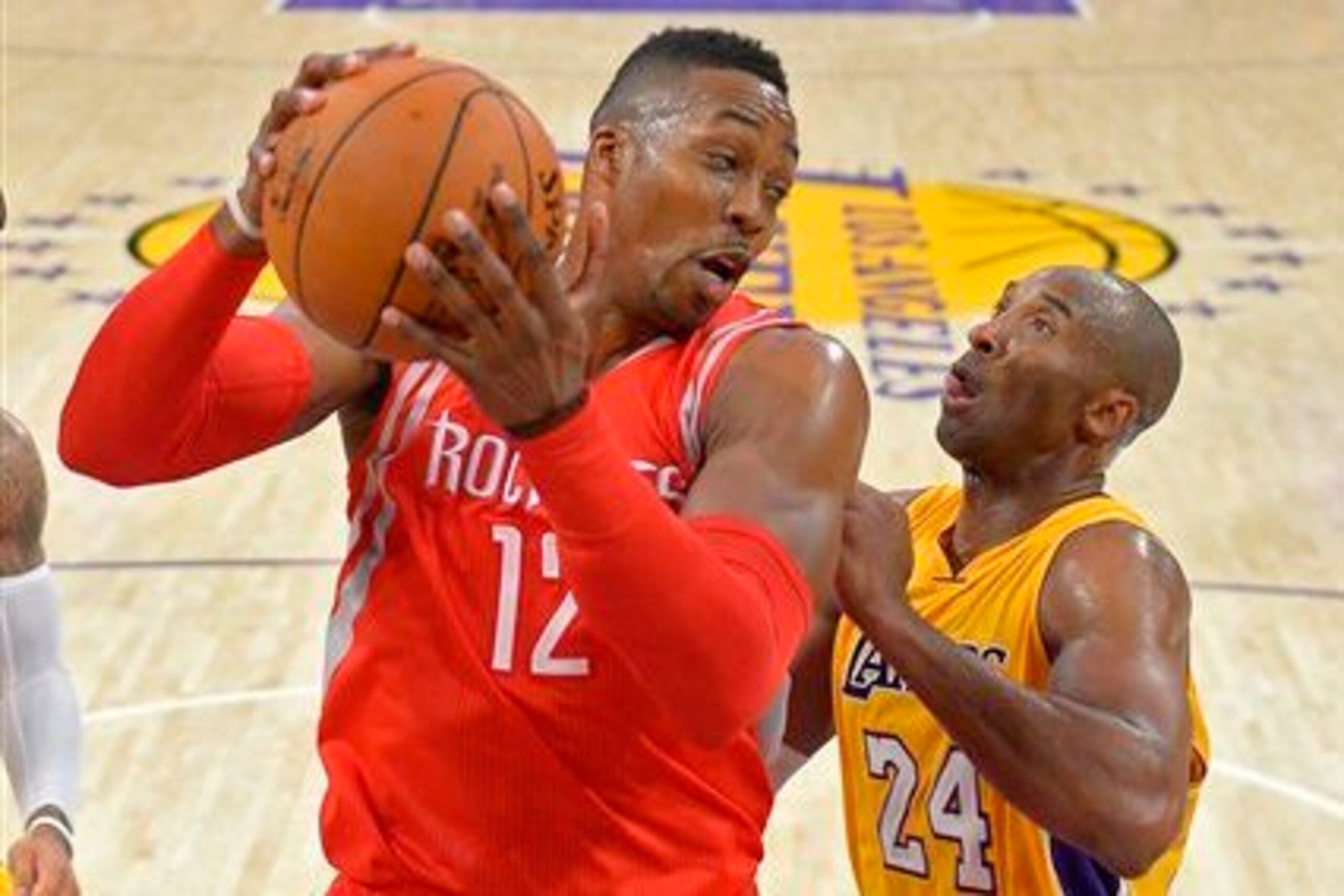 Kobe Bryant seemed intent on sending Dwight Howard a message even with the Rockets up big in the fourth quarter.