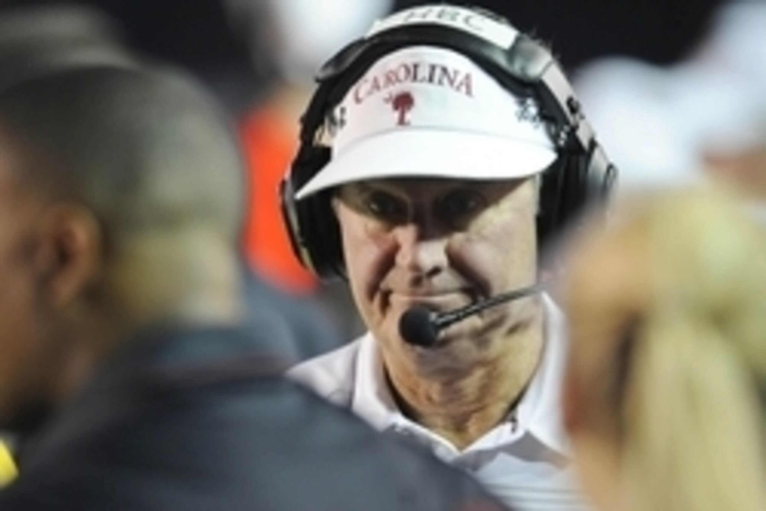 Sep 20, 2014; Nashville, TN, USA; South Carolina Gamecocks head coach Steve Spurrier during the first half against the Vanderbilt Commodores at Vanderbilt Stadium. Mandatory Credit: Christopher Hanewinckel-USA TODAY Sports