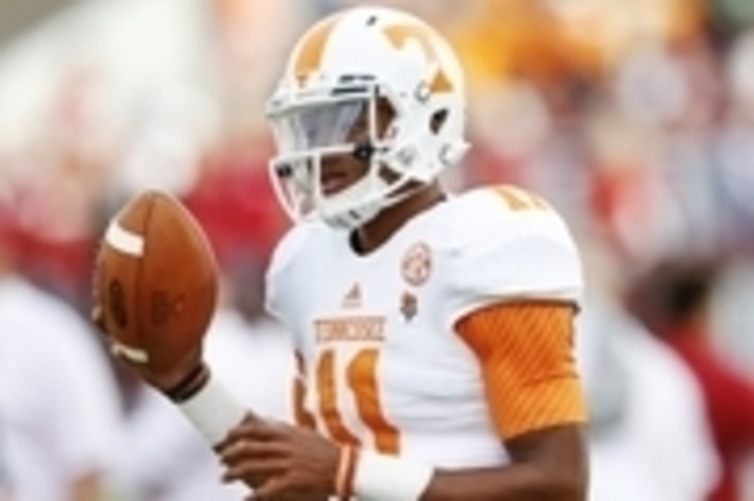Sep 13, 2014; Norman, OK, USA; Tennessee Volunteers quarterback Joshua Dobbs (11) before the game against the Oklahoma Sooners at Gaylord Family - Oklahoma Memorial Stadium. Mandatory Credit: Kevin Jairaj-USA TODAY Sports