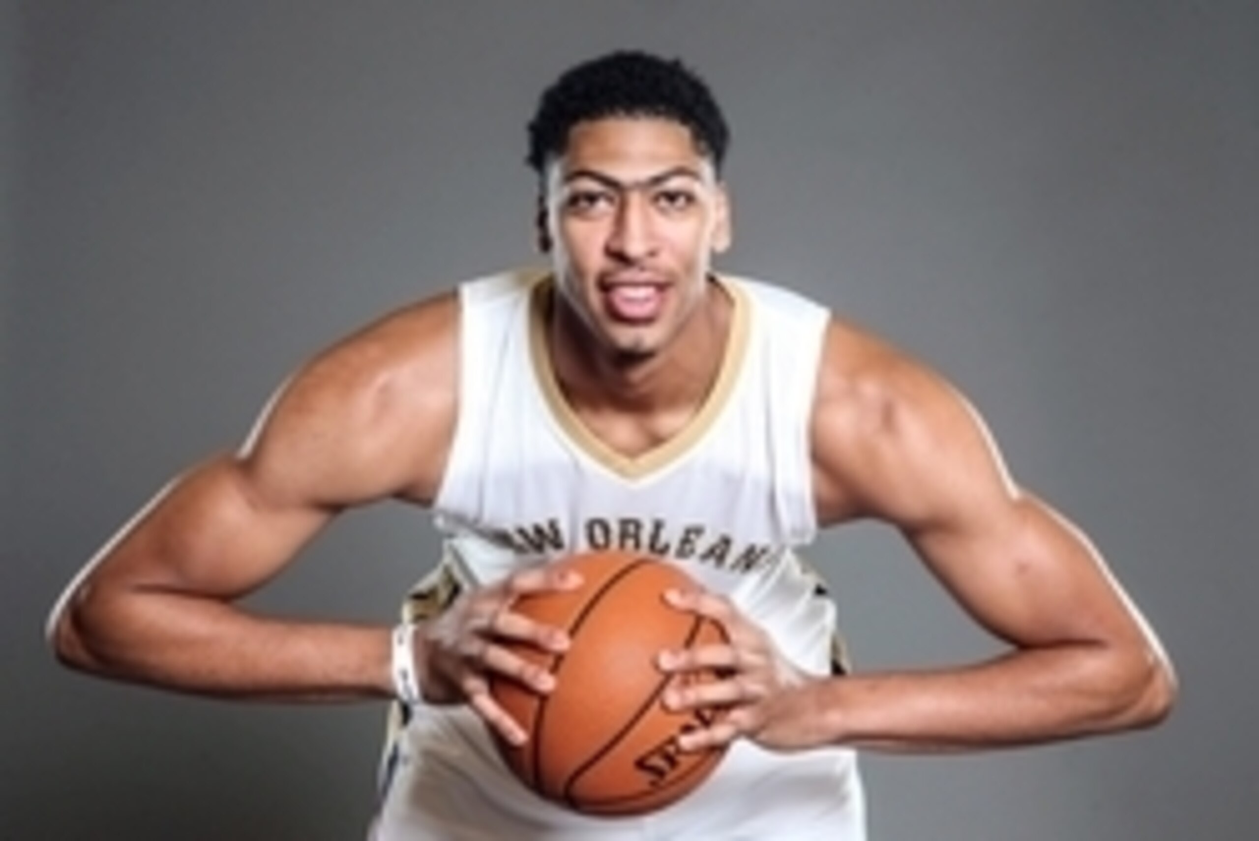 Sep 29, 2014; New Orleans, LA, USA; New Orleans Pelicans forward/center Anthony Davis (23) poses for photos during the Pelicans media day at the New Orleans Pelicans practice facility. Mandatory Credit: Crystal LoGiudice-USA TODAY Sports