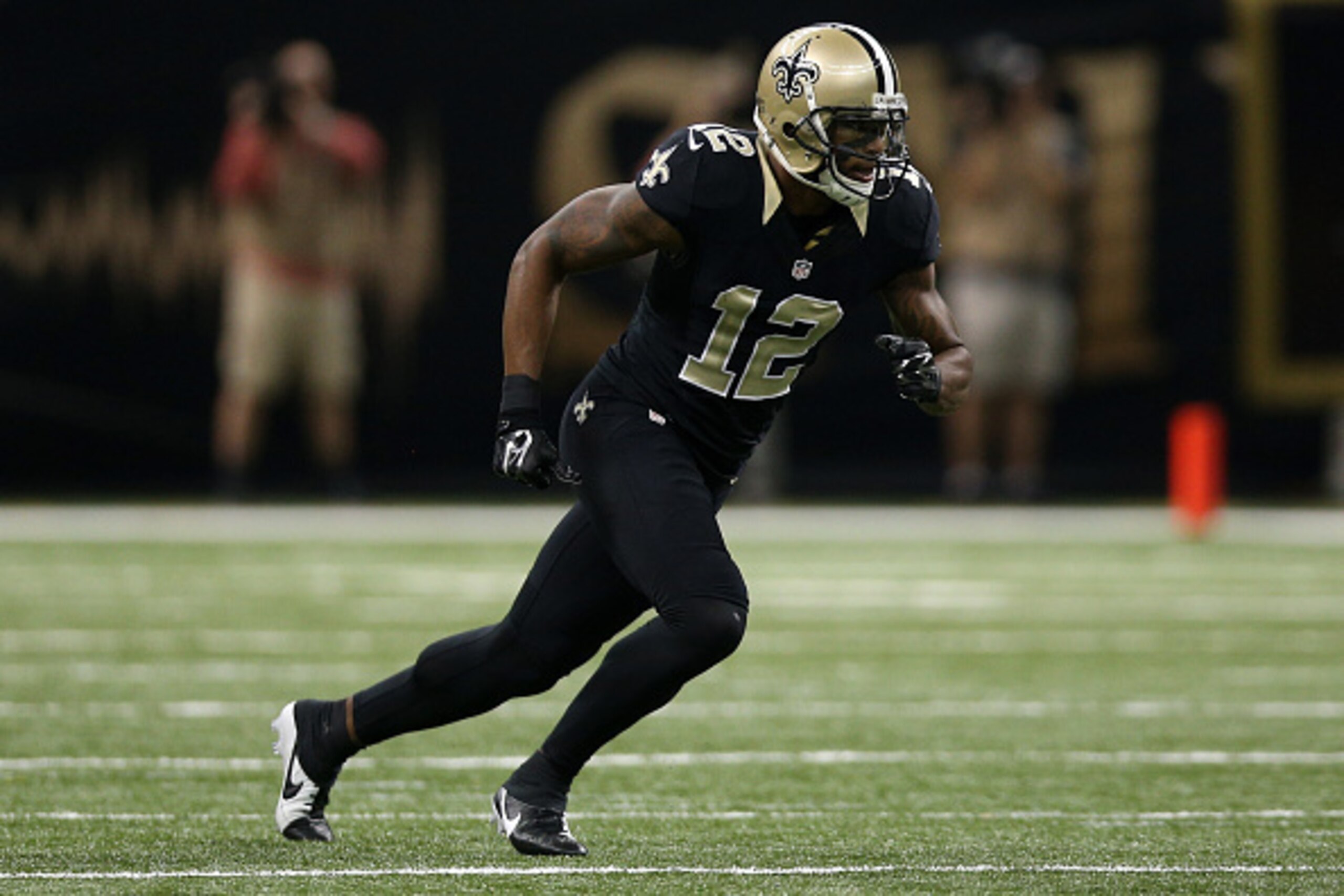 NEW ORLEANS, LA - OCTOBER 26:  Brandin Cooks #10 of the New Orleans Saints against the Green Bay Packers at Mercedes-Benz Superdome on October 26, 2014 in New Orleans, Louisiana.  (Photo by Chris Graythen/Getty Images)