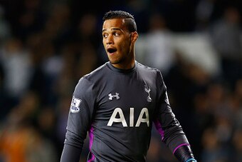 LONDON, ENGLAND - SEPTEMBER 24:  Michel Vorm of Tottenham Hotspur looks on during the Capital One Cup third round match between Tottenham Hotspur and Nottingham Forest at White Hart Lane on September 24, 2014 in London, England.  (Photo by Julian Finney/G