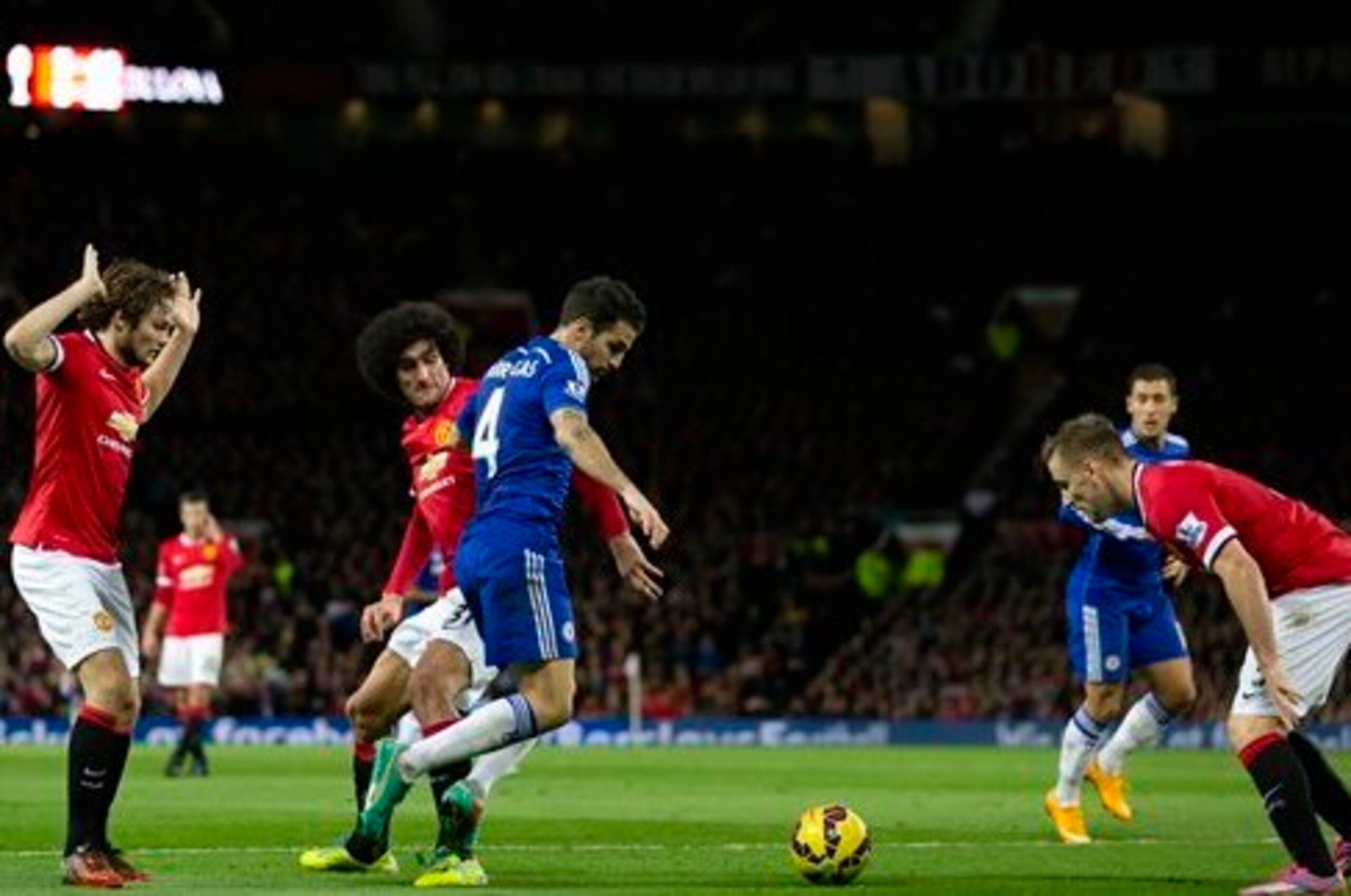 Fellaini did a fine job marking Cesc Fabregas