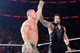 Roman Reigns with John Cena