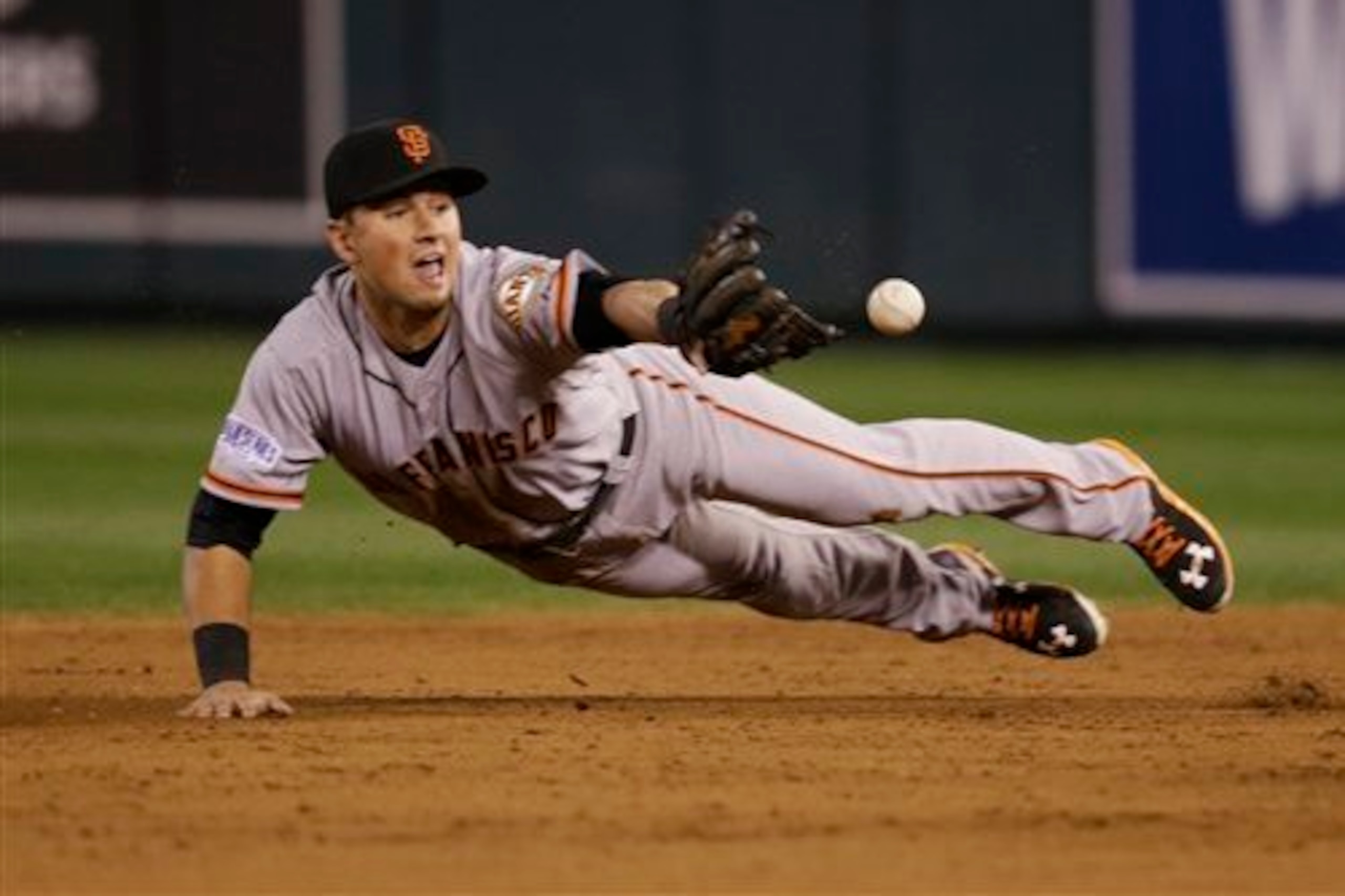 This defensive play by Joe Panik thwarted a Kansas City rally in Game 7. This defensive play by Joe Panik thwarted a Kansas City rally in Game 7.