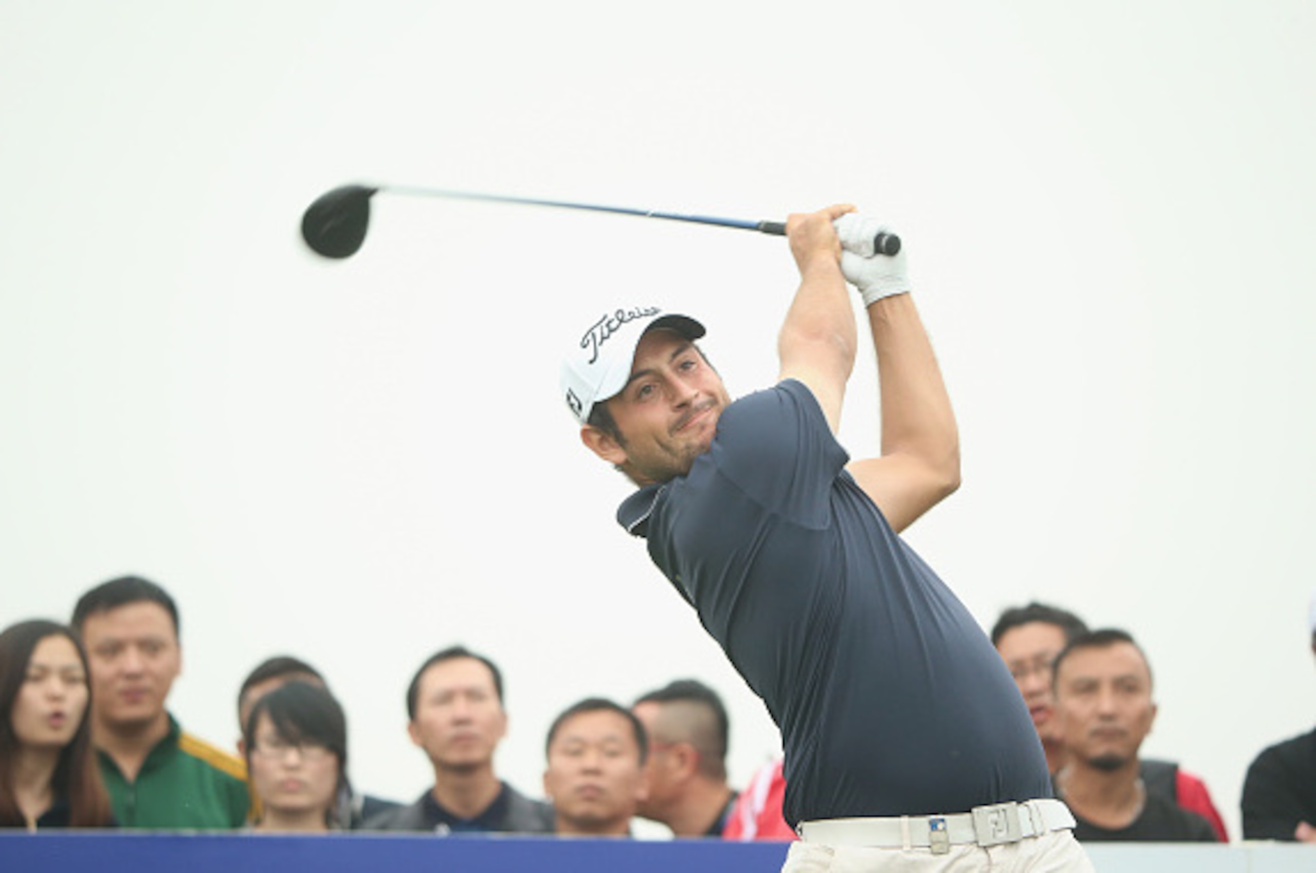 SHANGHAI, CHINA - NOVEMBER 01:  Alexander Levy of France hits his tee-shot on the 15th hole during the third round of the BMW Masters at Lake Malaren Golf Club on November 1, 2014 in Shanghai, China.  (Photo by Andrew Redington/Getty Images)