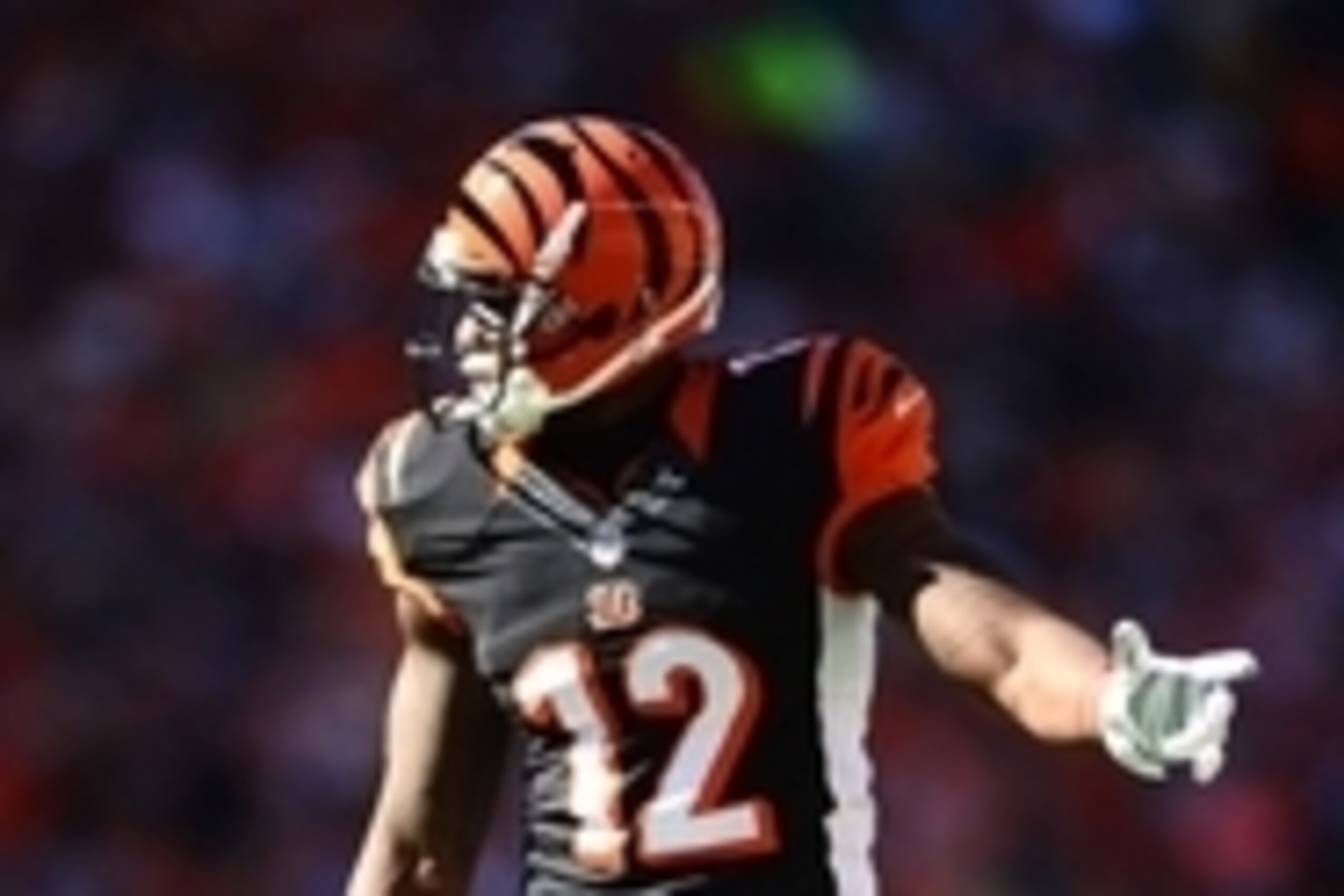 Oct 26, 2014; Cincinnati, OH, USA; Cincinnati Bengals wide receiver Mohamed Sanu (12) against the Baltimore Ravens at Paul Brown Stadium. Bengals defeated the Ravens 27-24. Mandatory Credit: Andrew Weber-USA TODAY Sports