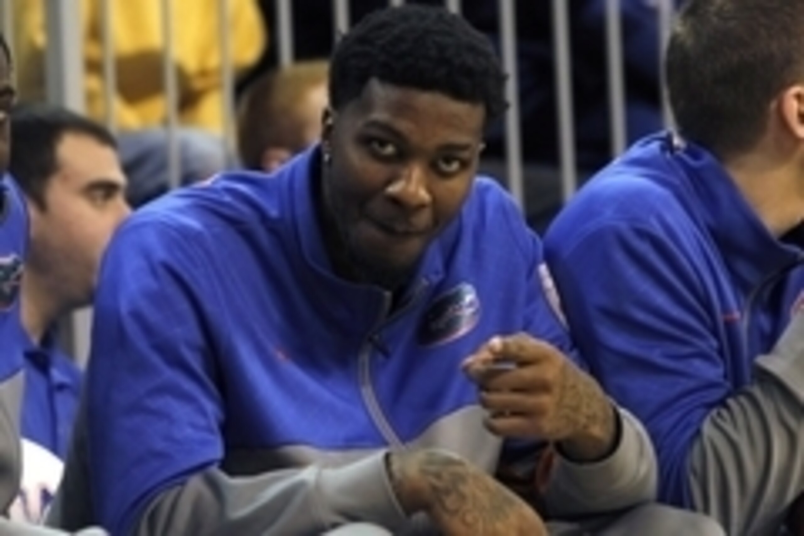 Jan 8, 2014; Gainesville, FL, USA; Florida Gators forward Chris Walker (23) on the bench against the South Carolina Gamecocks during the first half at Stephen C. O'Connell Center. Mandatory Credit: Kim Klement-USA TODAY Sports