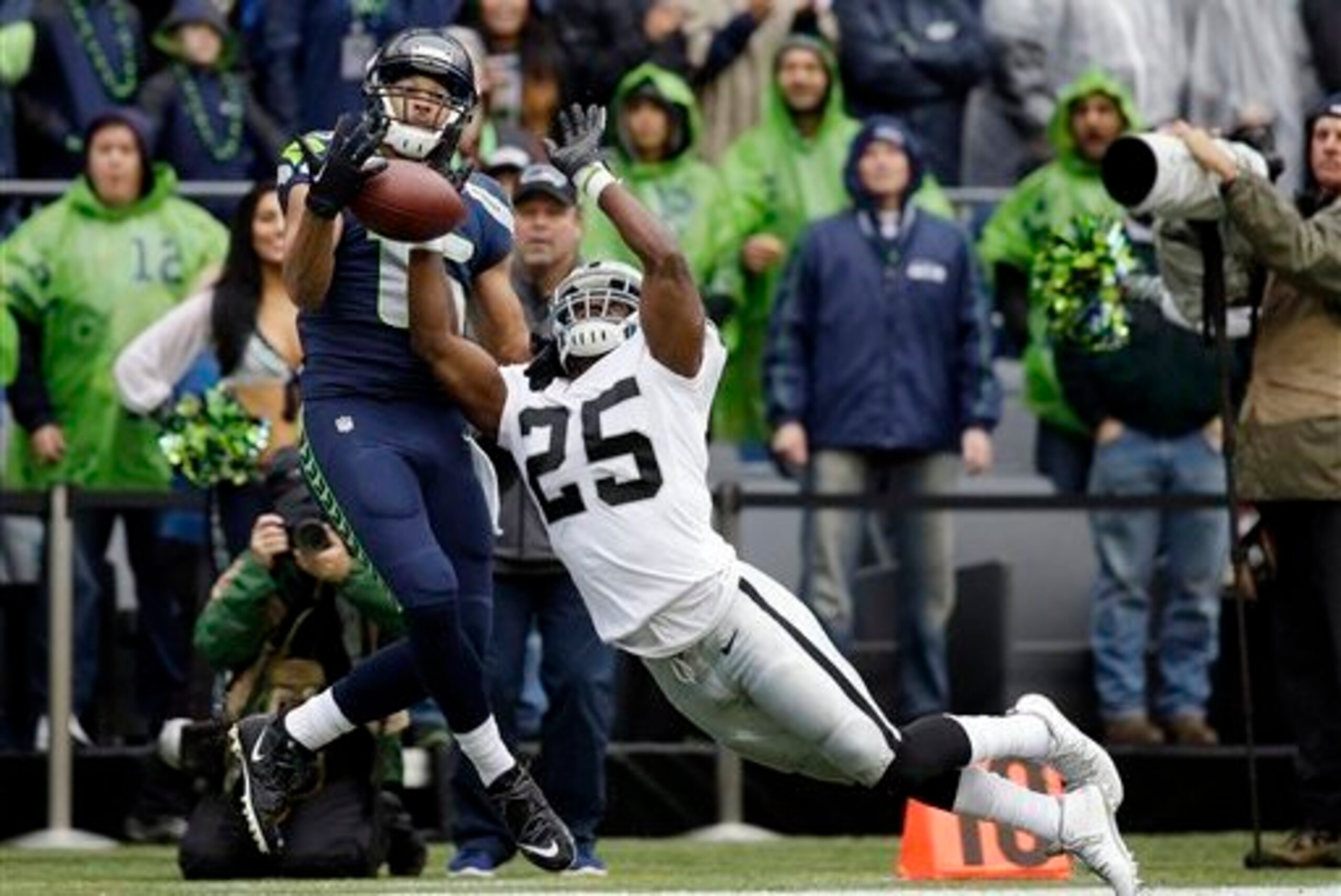 D.J. Hayden was around the ball, but he couldn't make the big play the Raiders needed.