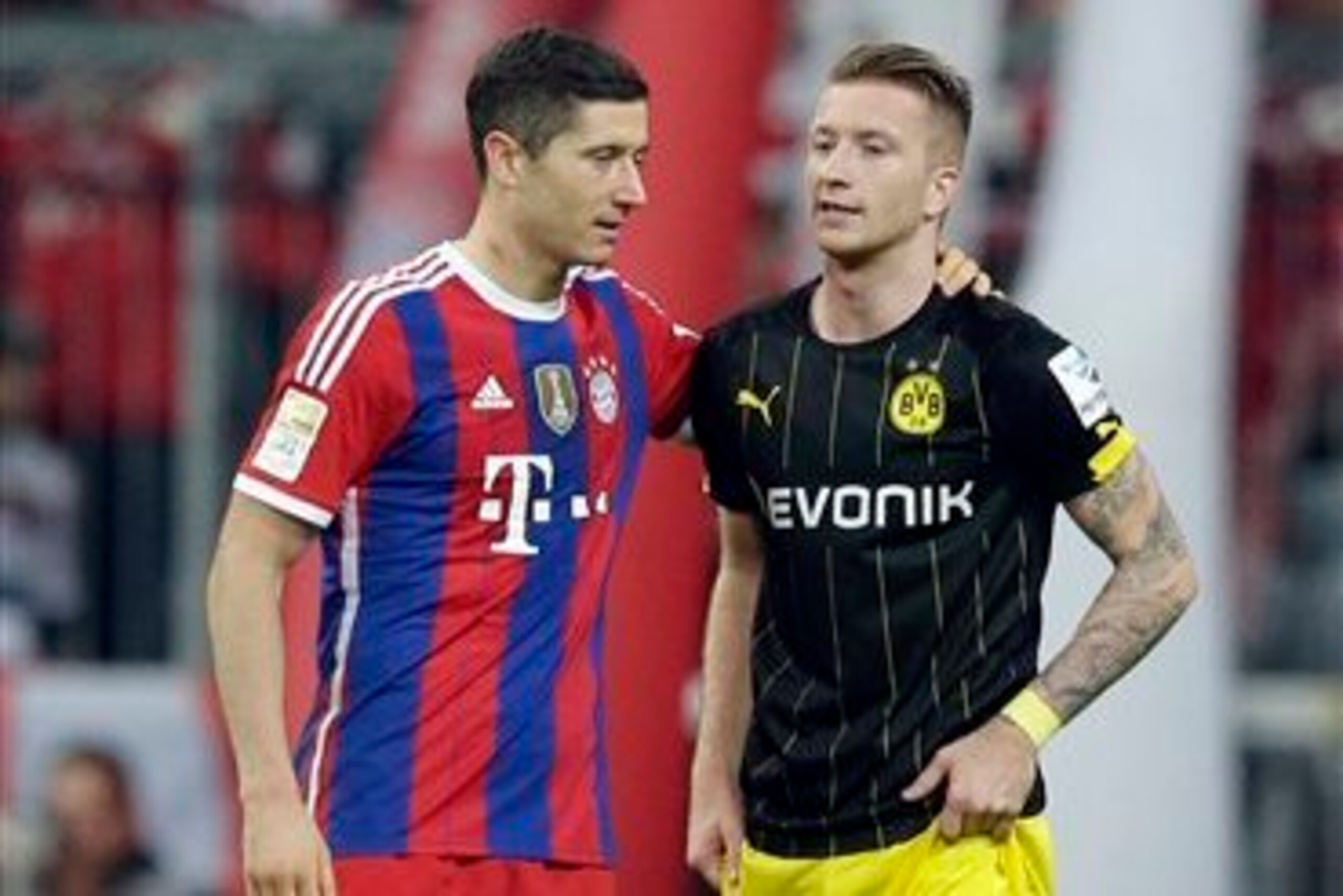 Dortmund players past and present; Bayern players present and perhaps future.