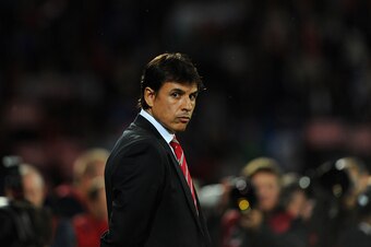 CARDIFF, WALES - OCTOBER 10:  Wales coach Chris Coleman looks on before the EURO 2016 Qualifier match between Wales and Bosnia and Herzegovina at Cardiff City Stadium on October 10, 2014 in Cardiff, Wales.  (Photo by Stu Forster/Getty Images)