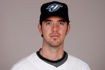 DUNEDIN, FL - FEBRUARY 23:  Dirk Hayhurst #58 of the Toronto Blue Jays poses during photo day at the Bobby Mattick Training Center at Englebert Complex on February 23, 2009 in Dunedin, Florida.  (Photo by J. Meric/Getty Images)