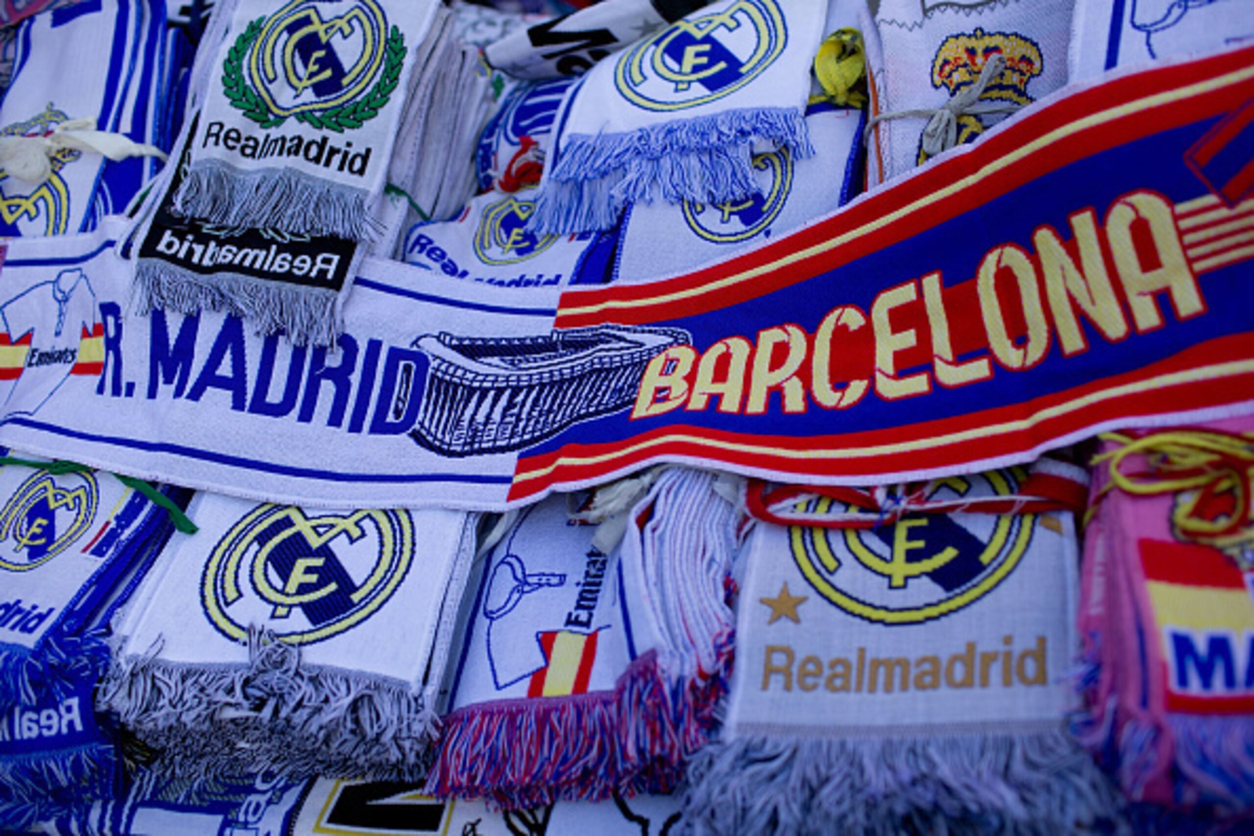 MADRID, SPAIN - OCTOBER 25: erchandise goes on sale prior to kickof the La Liga match between Real Madrid CF and FC Barcelona at Estadio Santiago Bernabeu on October 25, 2014 in Madrid, Spain. (Photo by Gonzalo Arroyo Moreno/Getty Images) MADRID, SPAIN - OCTOBER 25: erchandise goes on sale prior to kickof the La Liga match between Real Madrid CF and FC Barcelona at Estadio Santiago Bernabeu on October 25, 2014 in Madrid, Spain. (Photo by Gonzalo Arroyo Moreno/Getty Images)