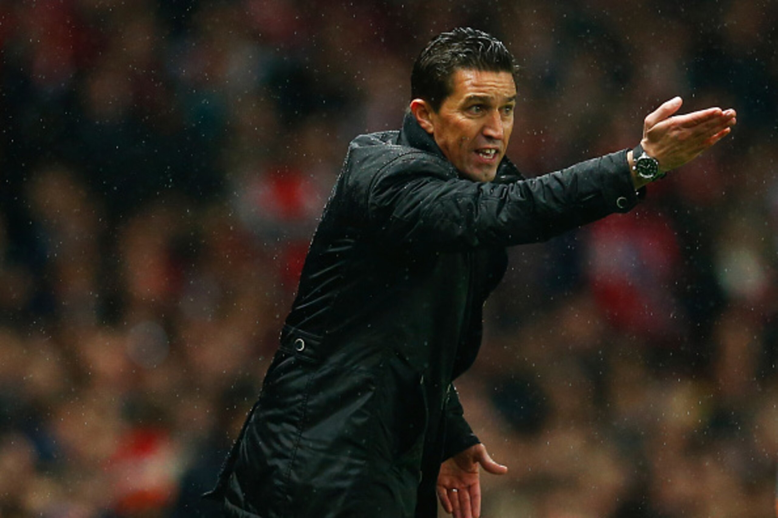 LONDON, ENGLAND - NOVEMBER 04:  Besnik Hasi coach of Anderlecht reacts during the UEFA Champions League Group D match between Arsenal FC and RSC Anderlecht at Emirates Stadium on November 4, 2014 in London, United Kingdom.  (Photo by Michael Regan/Getty I