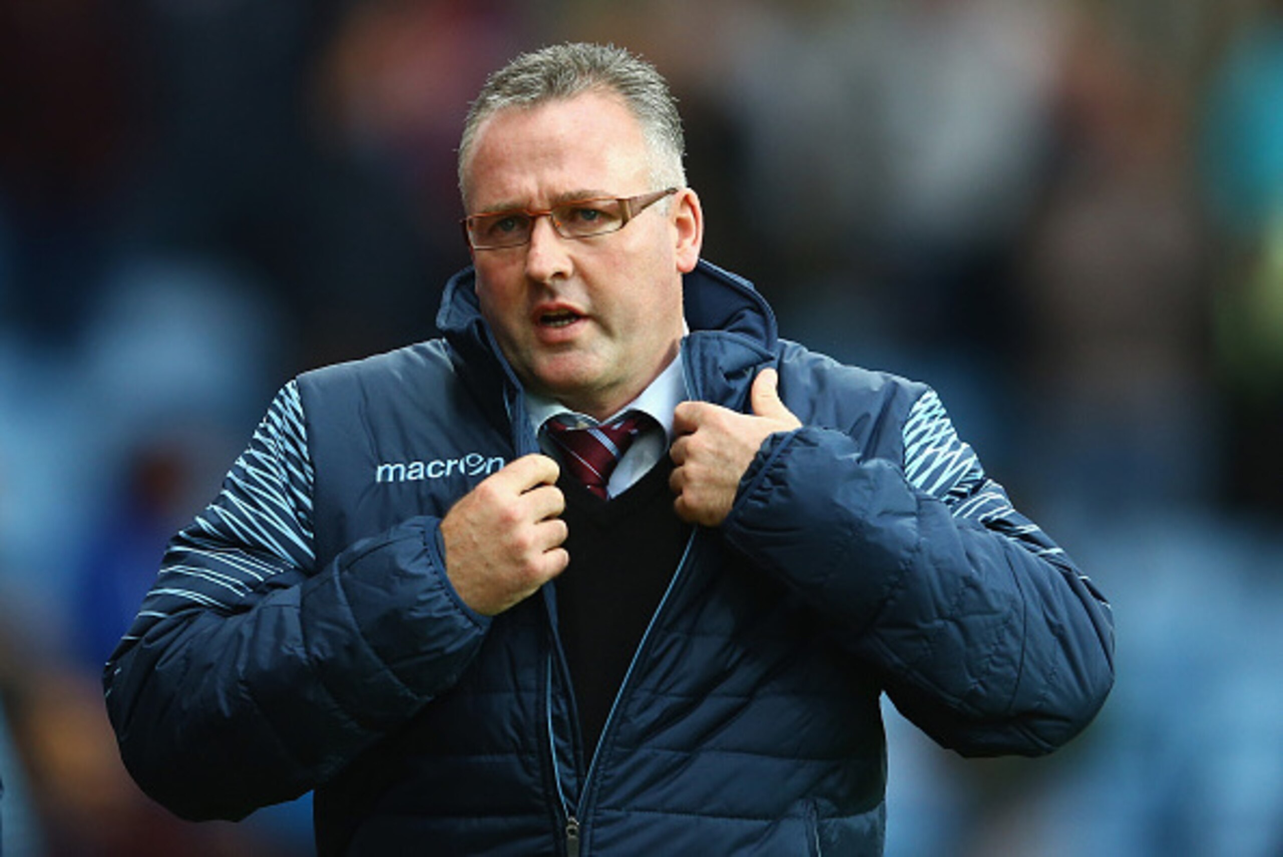 BIRMINGHAM, ENGLAND - NOVEMBER 02:  Manager Paul Lambert of Aston Villa looks on during the Barclays Premier League match between Aston Villa and Tottenham Hotspur at Villa Park on November 2, 2014 in Birmingham, England.  (Photo by Richard Heathcote/Gett
