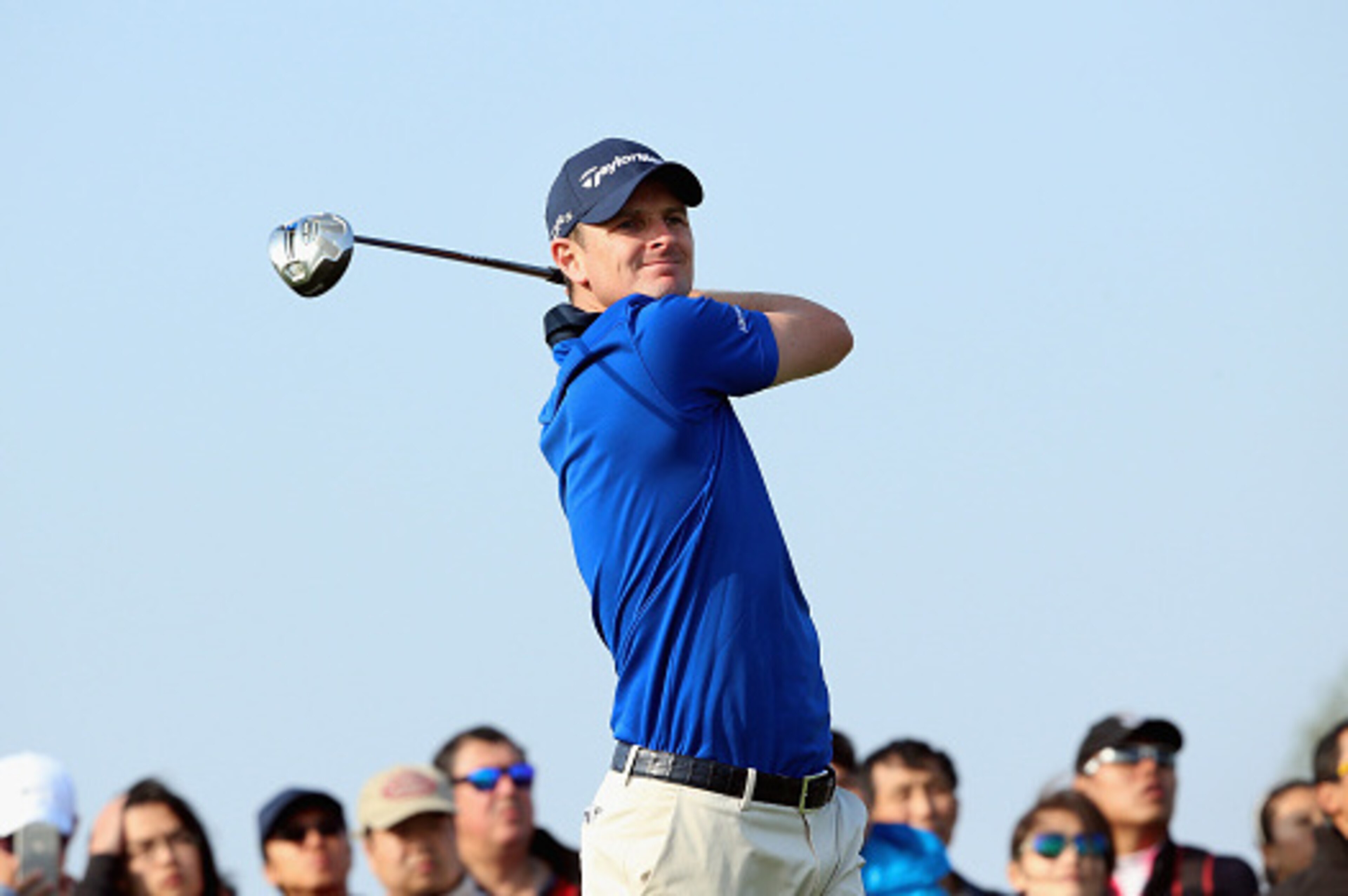 SHANGHAI, CHINA - NOVEMBER 02:  Justin Rose of England in action during the final round of the BMW Masters at Lake Malaren Golf Club on November 2, 2014 in Shanghai, China.  (Photo by Andrew Redington/Getty Images)