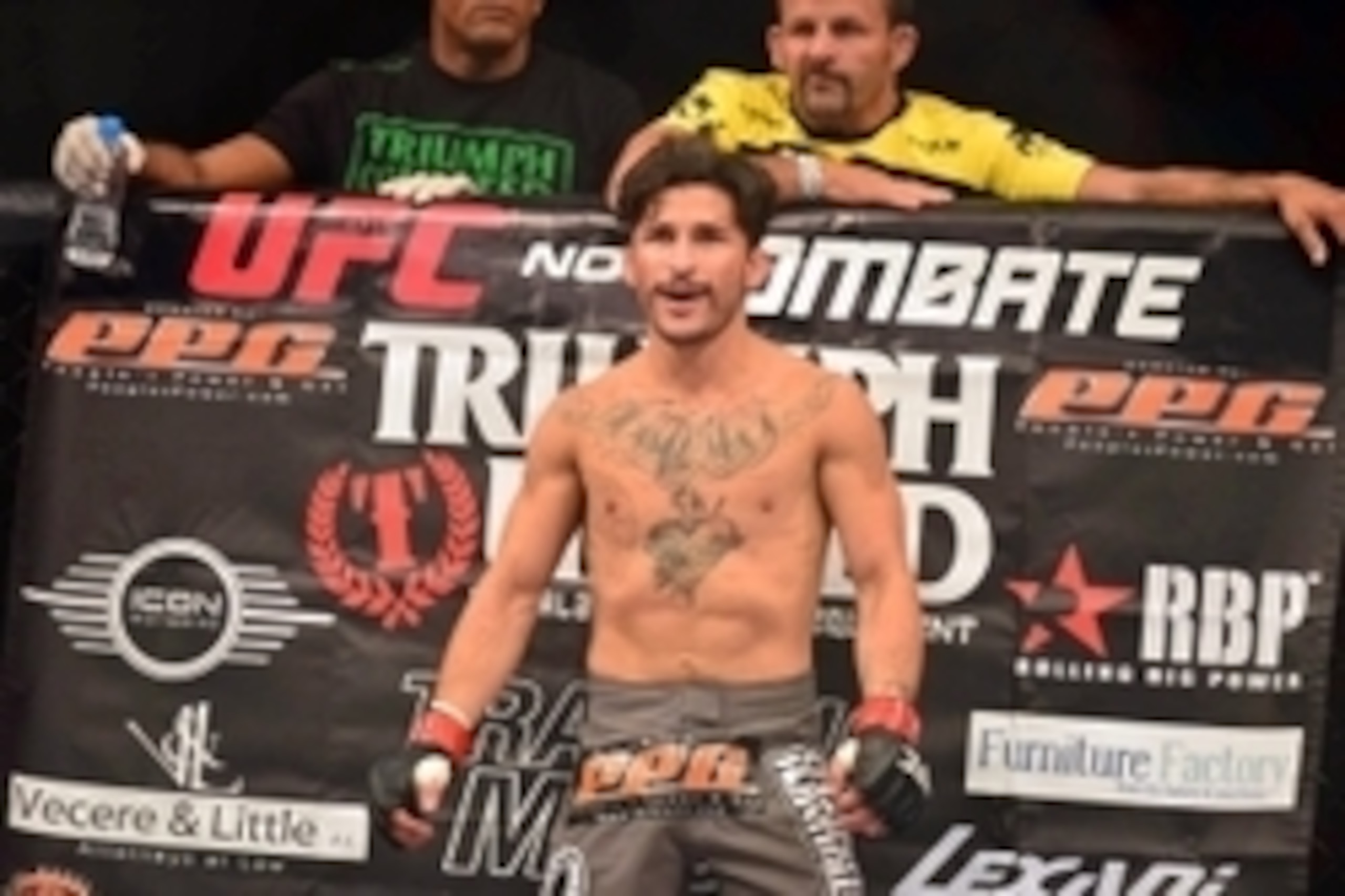 Aug 3, 2013; Rio De Janeiro, Brazil; Ian McCall (red gloves) in his corner during his fight against Iliarde Santos during UFC 163 at HSBC Arena. Mandatory Credit: Jason Silva-USA TODAY Sports