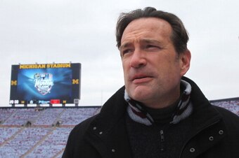 ANN ARBOR, MI - DECEMBER 30:  (EDITORIAL USE ONLY) John Collins, COO for the NHL, attends the 2014 Bridgestone NHL Winter Classic Build-out on December 30, 2013 at Michigan Stadium in Ann Arbor, Michigan.  (Photo by Eliot J. Schechter/NHLI via Getty Image