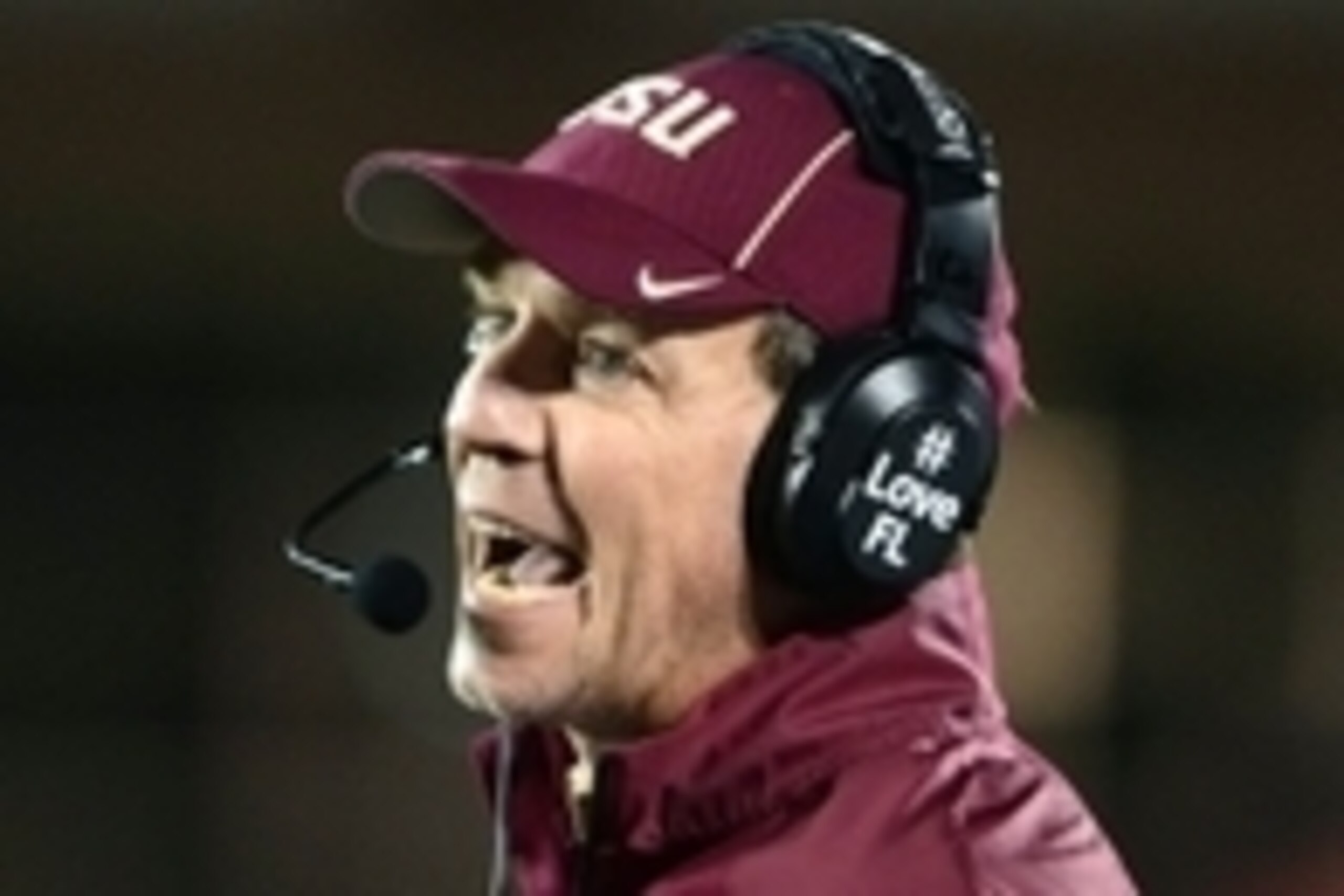 Oct 30, 2014; Louisville, KY, USA; Florida State Seminoles head coach Jimbo Fisher on the sidelines during the third quarter against the Louisville Cardinals  at Papa John's Cardinal Stadium. Mandatory Credit: Andrew Weber-USA TODAY Sports