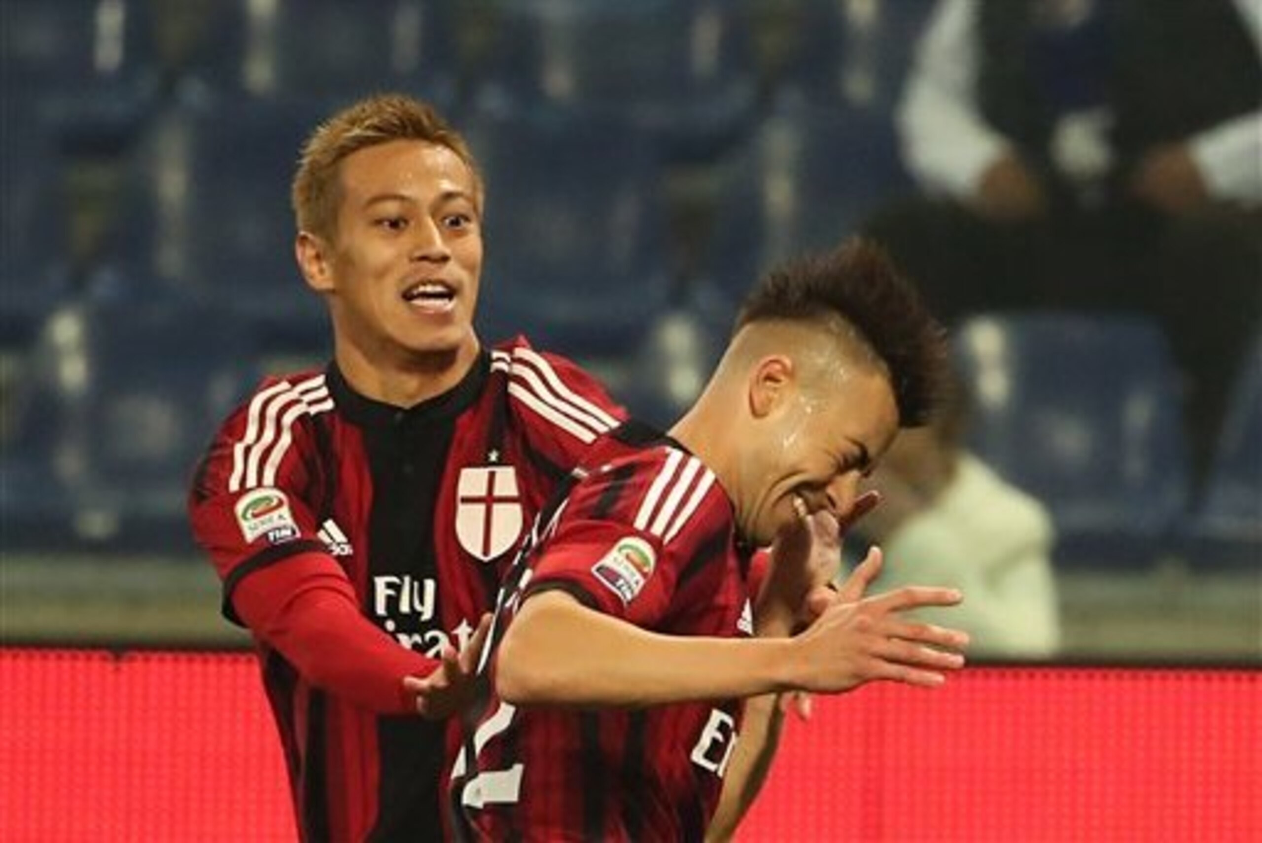 El Shaarawy's emotion after scoring against Sampdoria El Shaarawy's emotion after scoring against Sampdoria