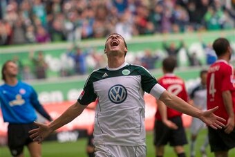 Dzeko in his Wolfsburg days