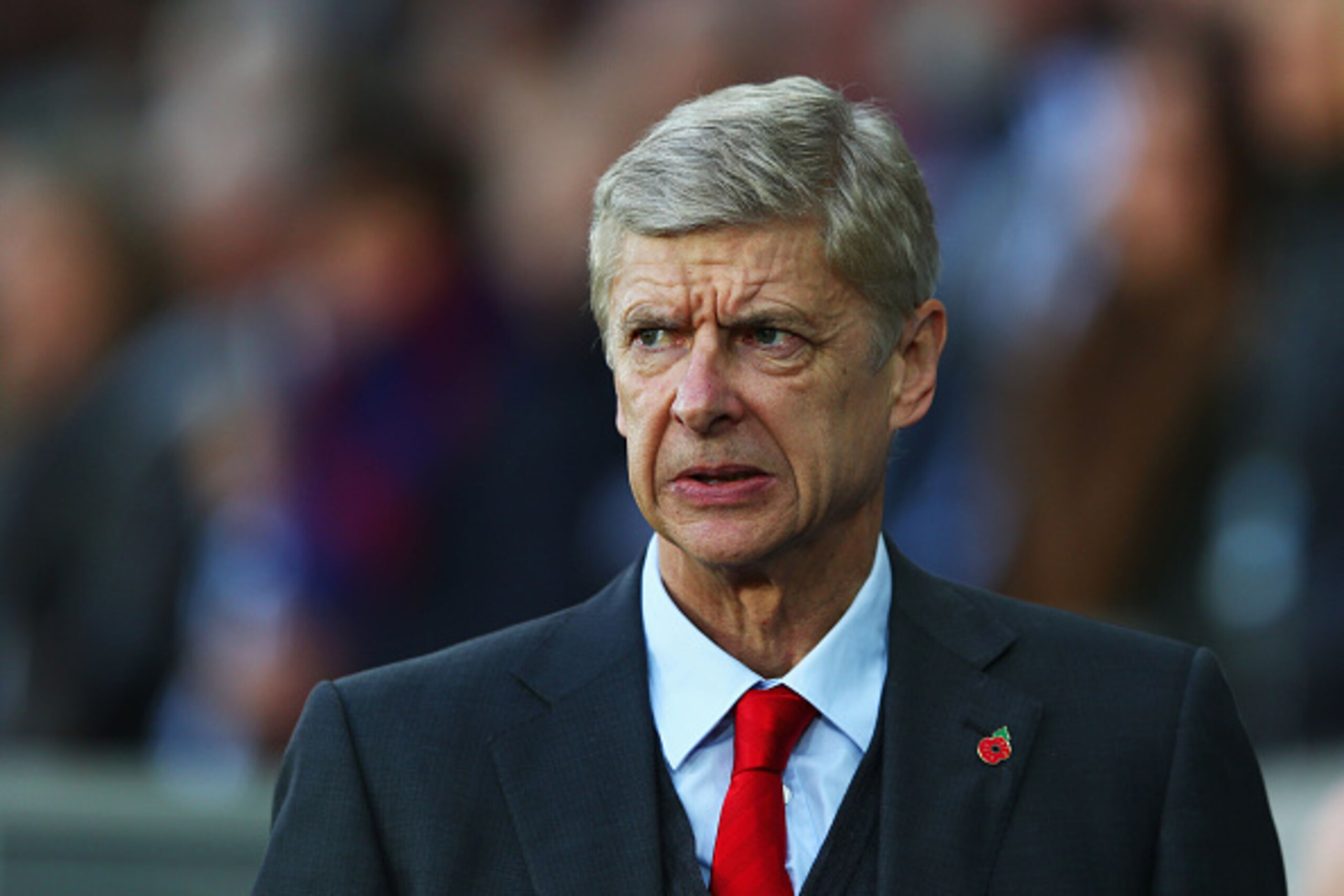 SWANSEA, WALES - NOVEMBER 09:  Arsene Wenger manager of Arsenal looks on prior to the Barclays Premier League match between Swansea City and Arsenal at Liberty Stadium on November 9, 2014 in Swansea, Wales.  (Photo by Michael Steele/Getty Images)