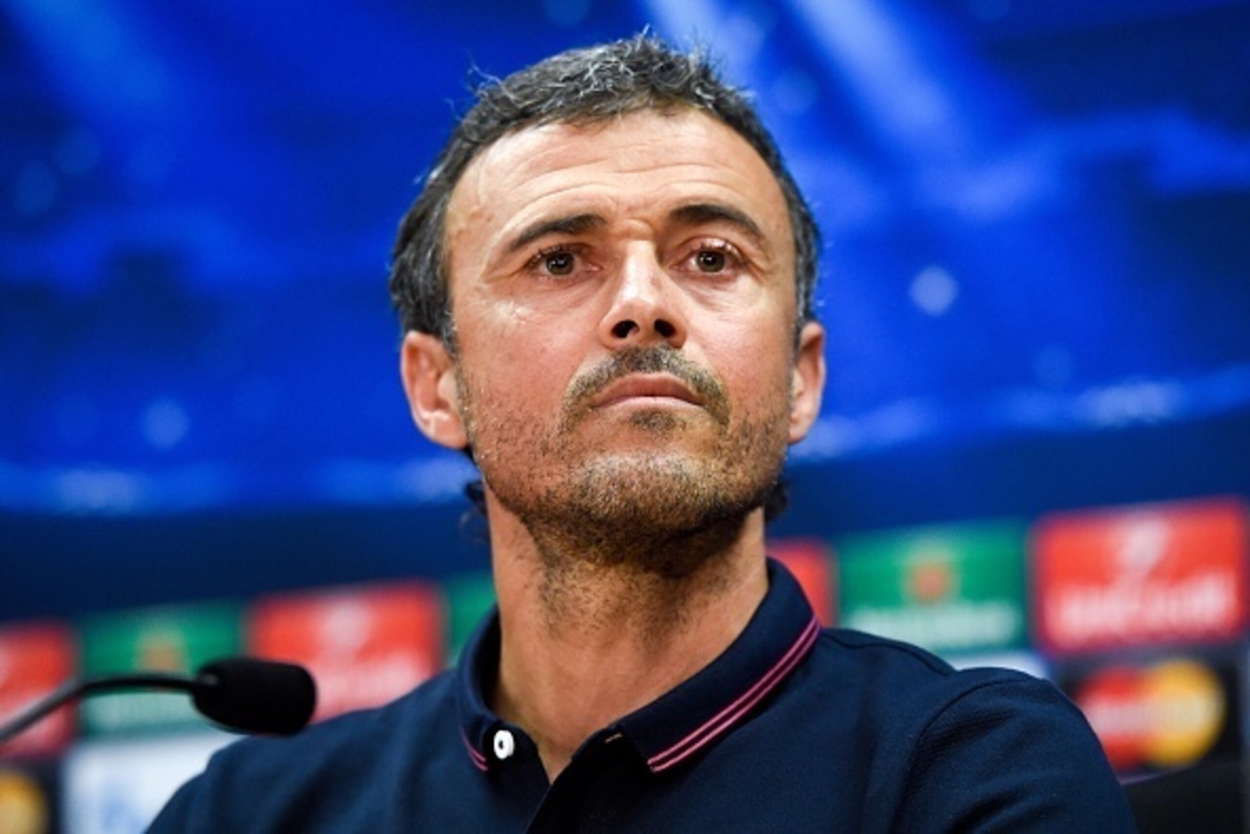 BARCELONA, SPAIN - OCTOBER 20:  Head coach Luis Enrique of FC Barcelona faces the media during a press conference ahead of their UEFA Champions League Group F match against AFC Ajax at Ciutat Esportiva on October 20, 2014 in Barcelona, Spain.  (Photo by D