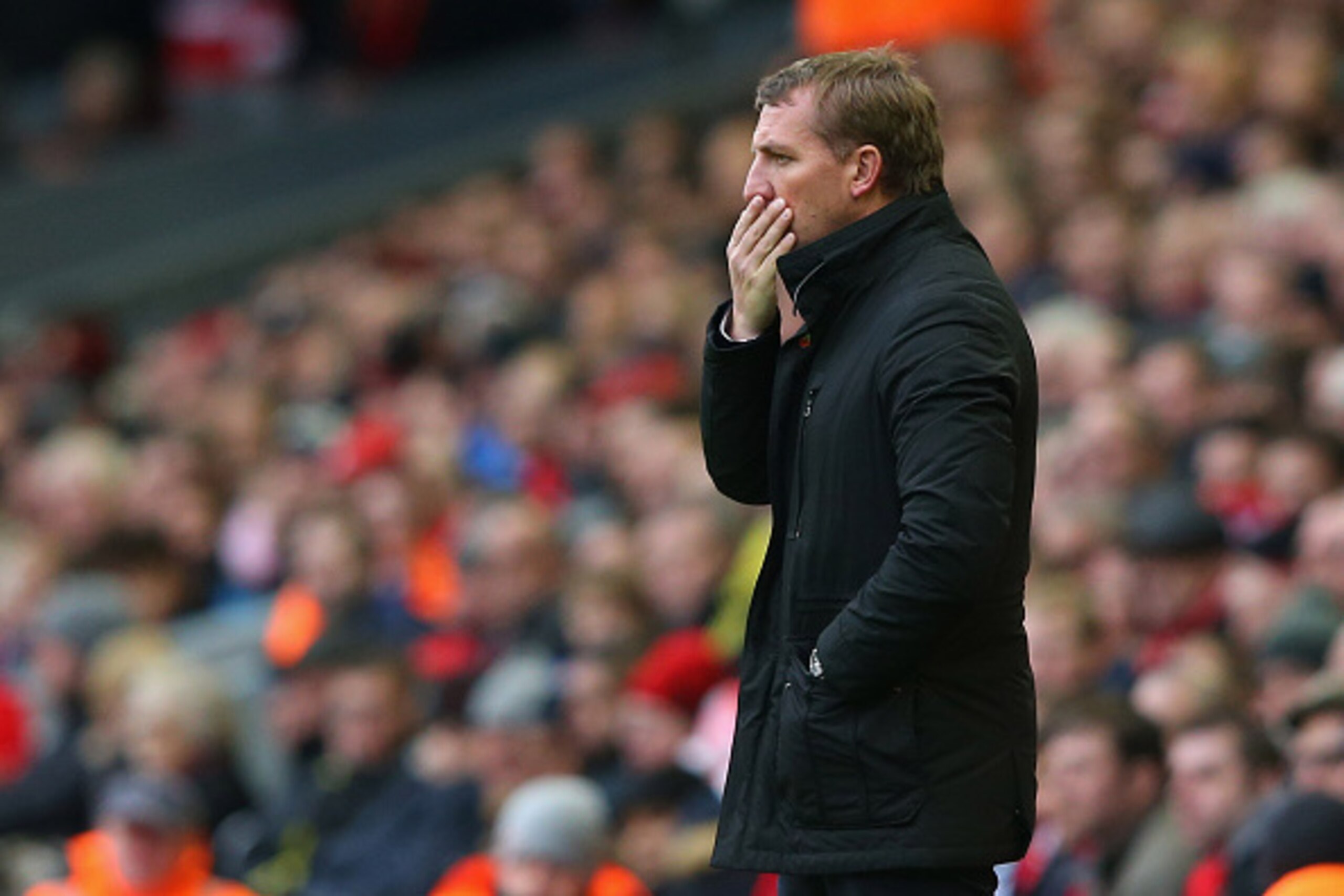 LIVERPOOL, ENGLAND - NOVEMBER 08: Brendan Rodgers the manager of Liverpool looks on during the Barclays Premier League match between Liverpool and Chelsea at Anfield on November 8, 2014 in Liverpool, England. (Photo by Alex Livesey/Getty Images) LIVERPOOL, ENGLAND - NOVEMBER 08: Brendan Rodgers the manager of Liverpool looks on during the Barclays Premier League match between Liverpool and Chelsea at Anfield on November 8, 2014 in Liverpool, England. (Photo by Alex Livesey/Getty Images)